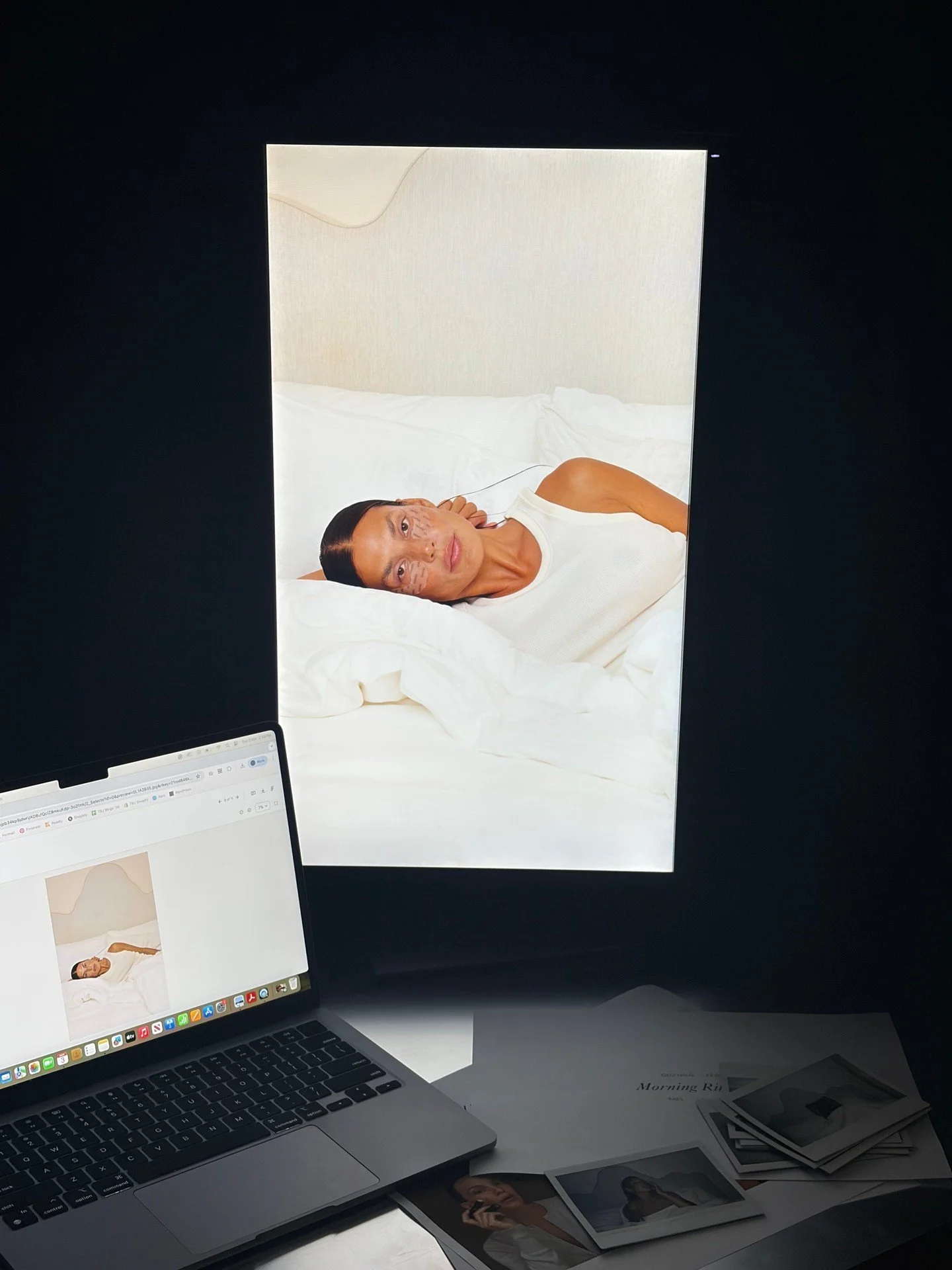 BTS on our latest shoot with our Digital Haus Manager @rebeccasim____