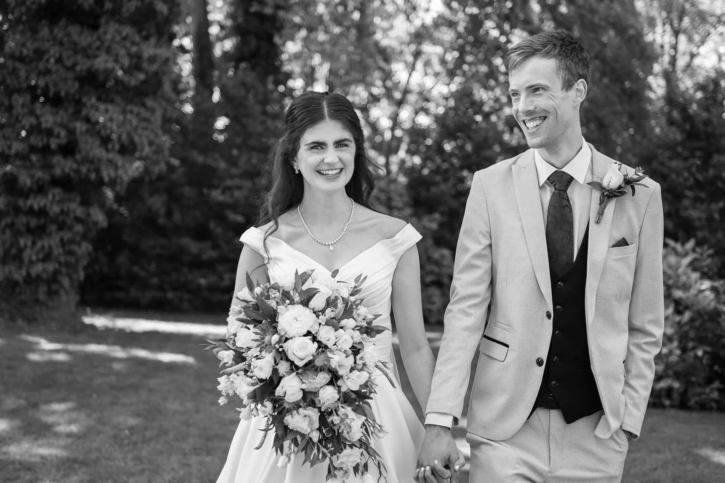 Lizzie &amp; Kyle were married on a gorgeously hot and sunny June day at @warwick_house The venue has such beautiful grounds and so it is always lovely when good weather means the ceremony is able to be outdoors. I loved the fact everyone had their o
