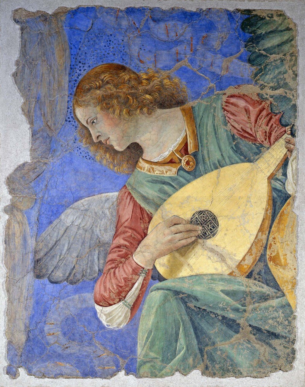 © Melozzo da Forlì, An angel playing the lute | 1480  | Copyright de la imagen © The Uffizi