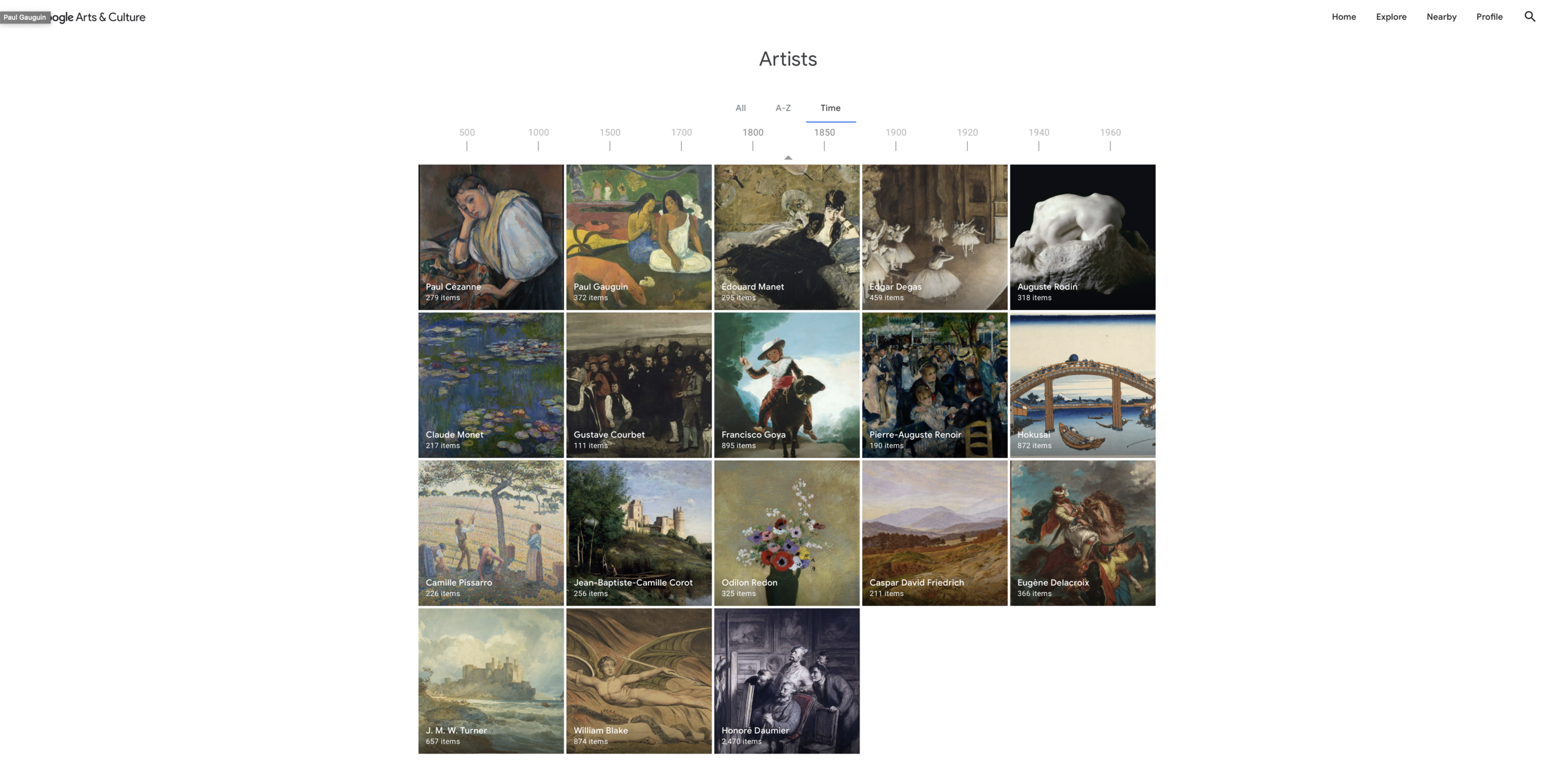 (Captura de pantalla del portal Google Arts &amp; Culture)