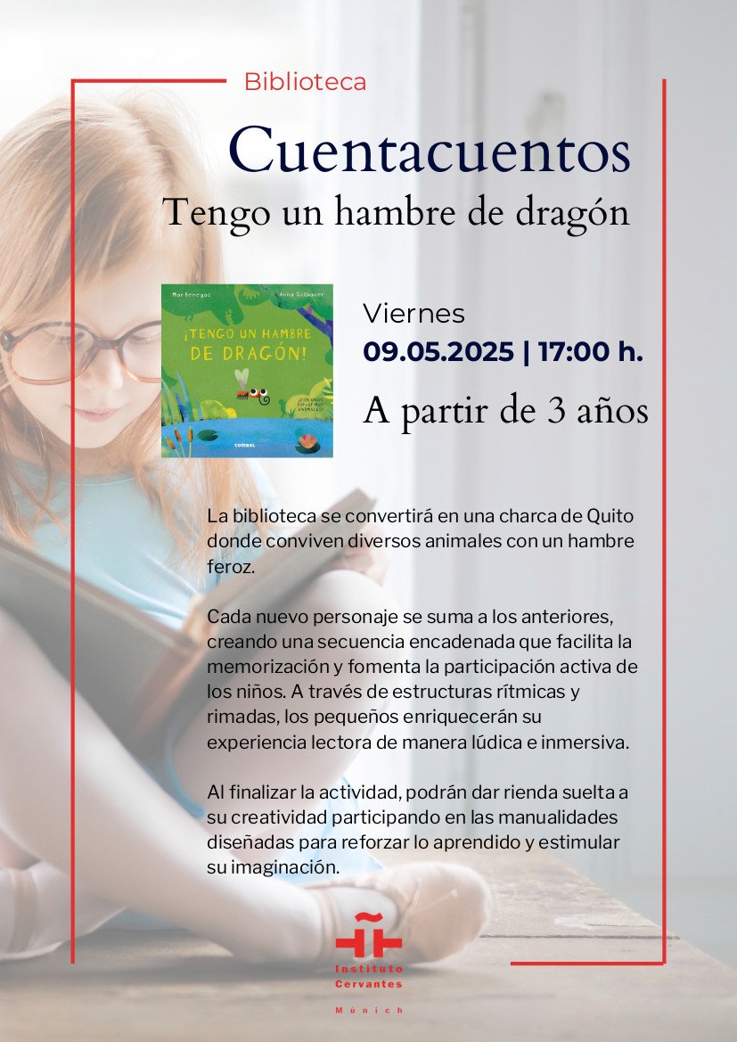 CUENTACUENTOS EN EL INSTITUTO CERVANTES entrada libre