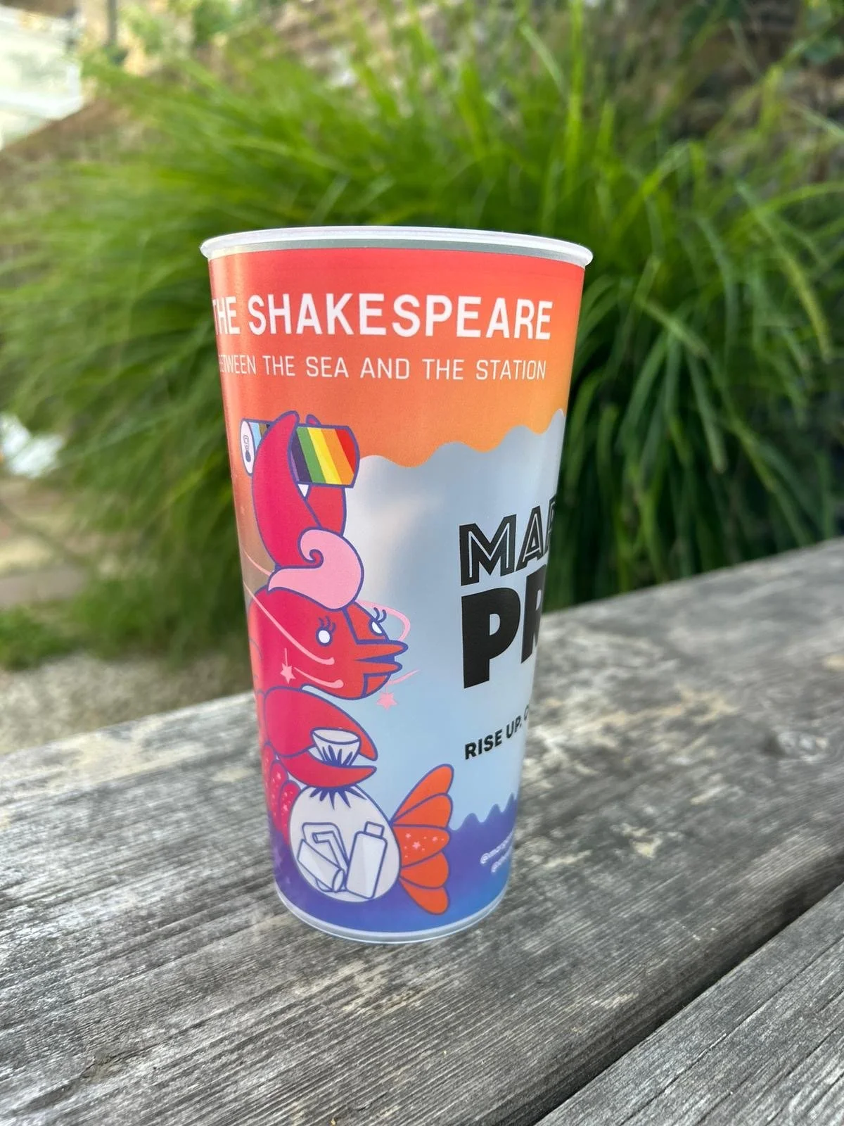 RISE UP x MARGATE PRIDE reusable cup
