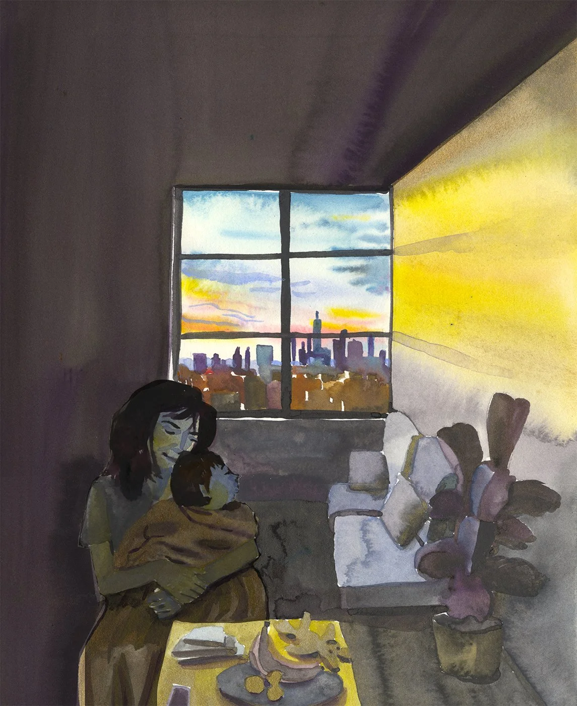 Mother and child sunset new yorker cover copy 2.jpg