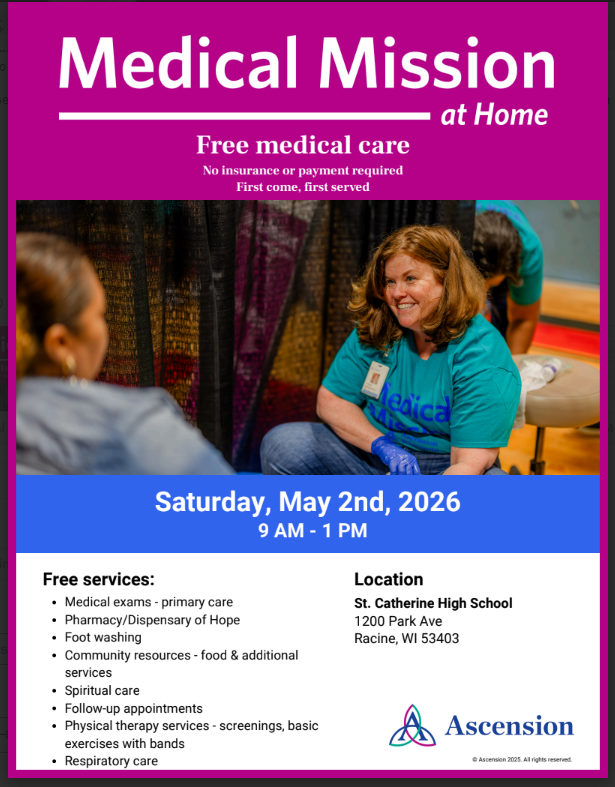 Ascension Medical Mission at Home - Racine 