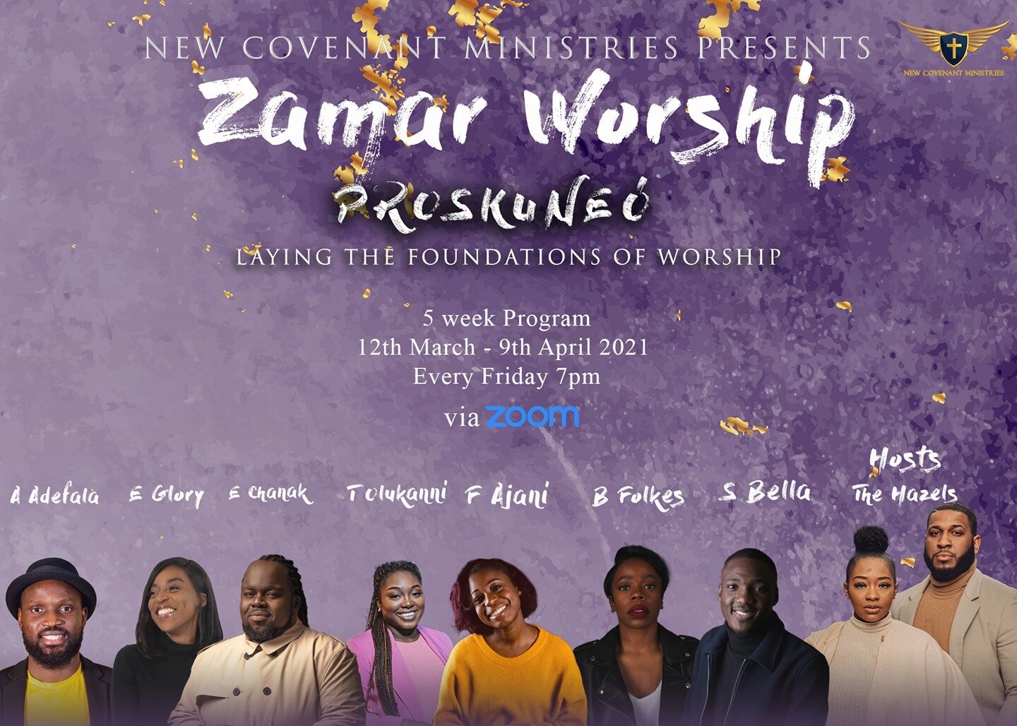 NCM's Zamar Worship Department will be holding a 5-week programme themed ' Proskuneo' .  This is a 5-week course discovering the foundational understanding of worship; for Worshippers , Muscians, and those who want to understand more about the power 