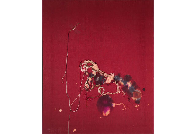 Uh (Root sound map), bleach ink cotton linen, 76 x 64 cm
Collection AN