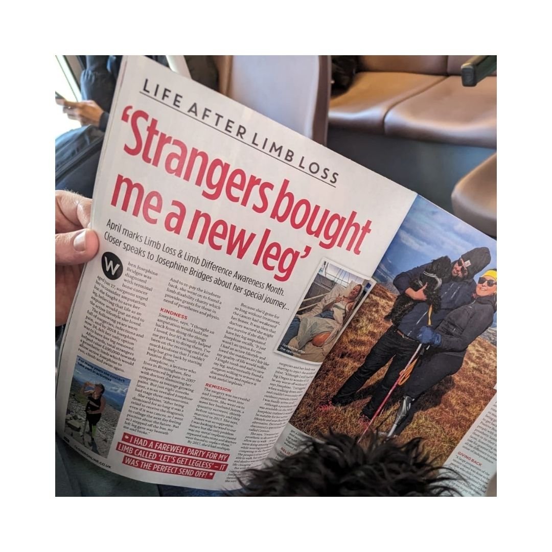 Did you see our founder featured in @closeronline magazine this month?!

Josephine shared her journey to becoming an amputee and how crowdfunding for her life-changing prosthetic limb led to the birth of our Positive Bones charity. Many thanks to all