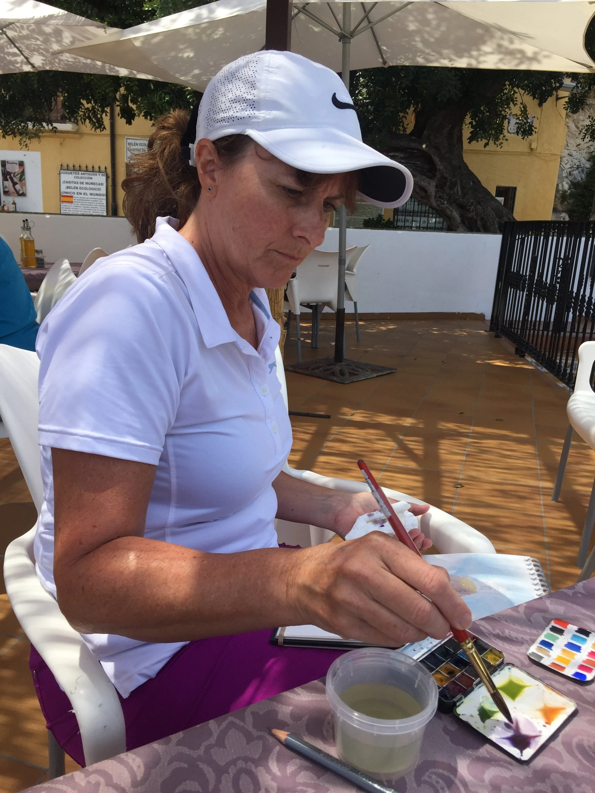 Sketching at Guadalest - Spain