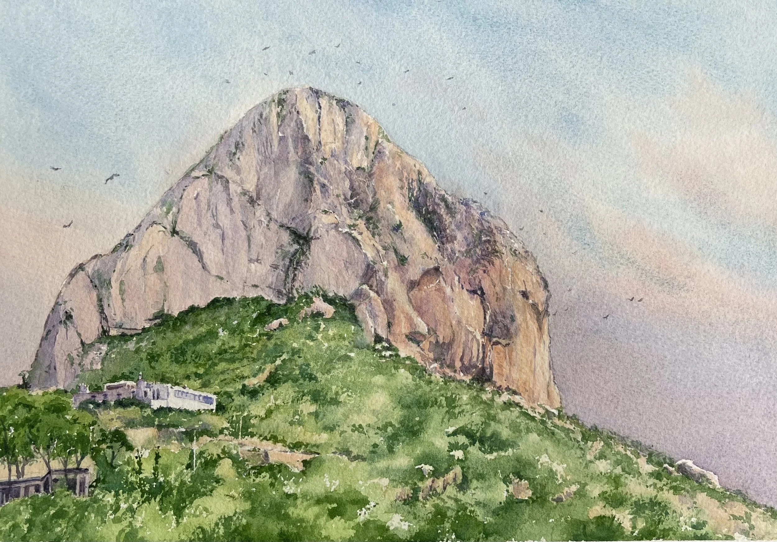 ‘The Ifach Rock, Calpe’ - Watercolour