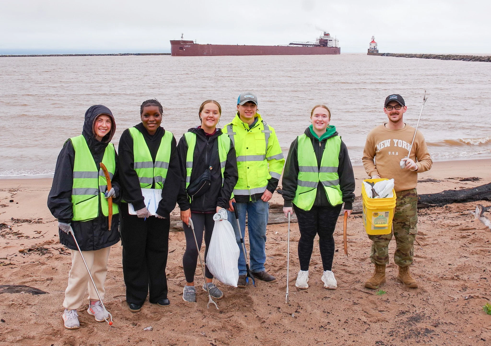 Beach Cleanup at Wisconsin Point