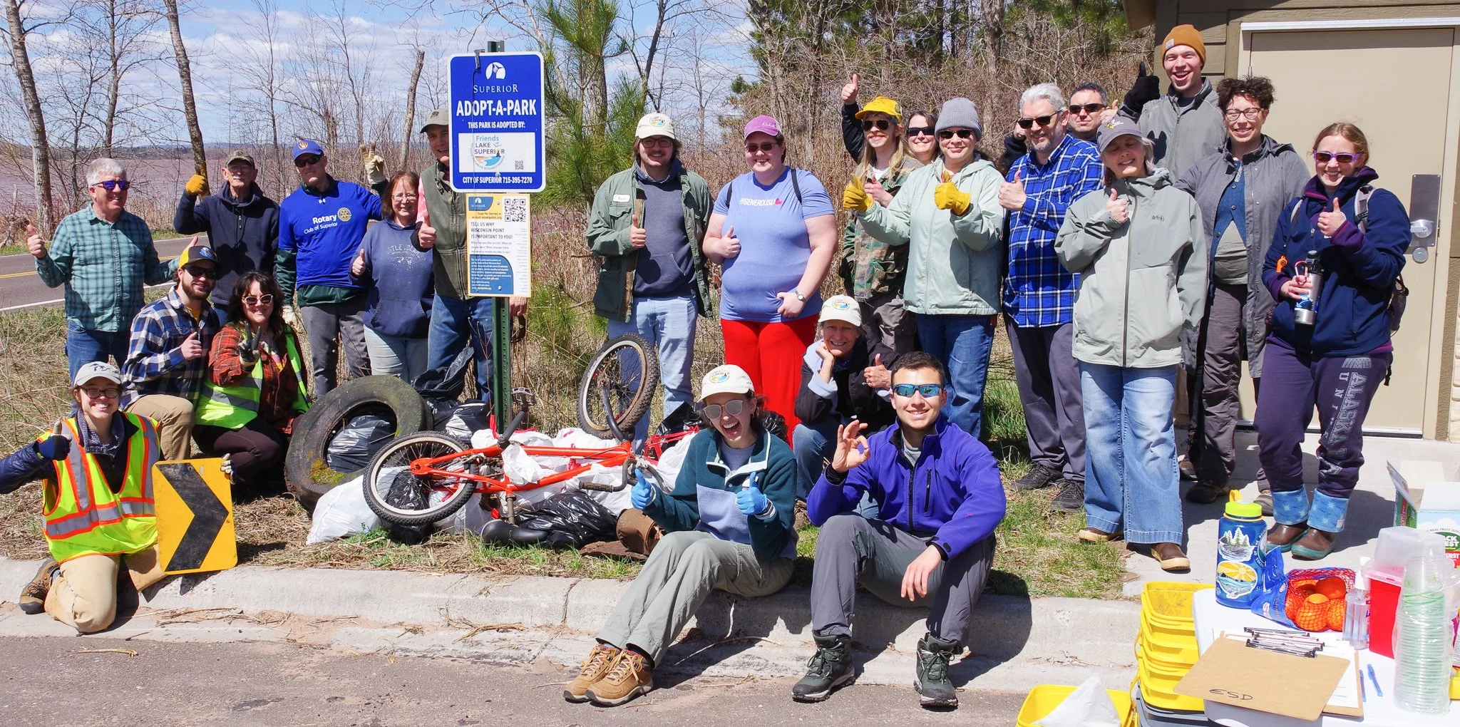 Fall Beach Cleanup at Wisconsin Point