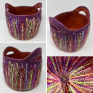 Wet Felted Basket on an Inflatable Ball with Deb Dunlop 
