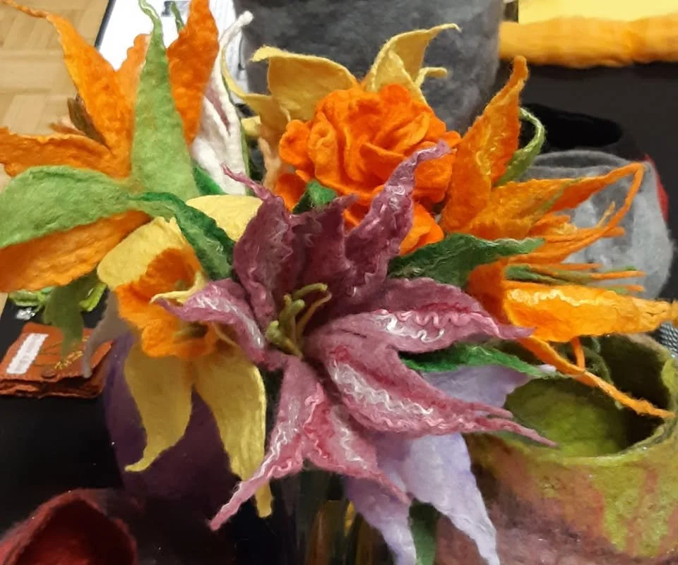 Felted Spring Flowers