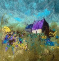 Wet felted landscape with Deb Dunlop