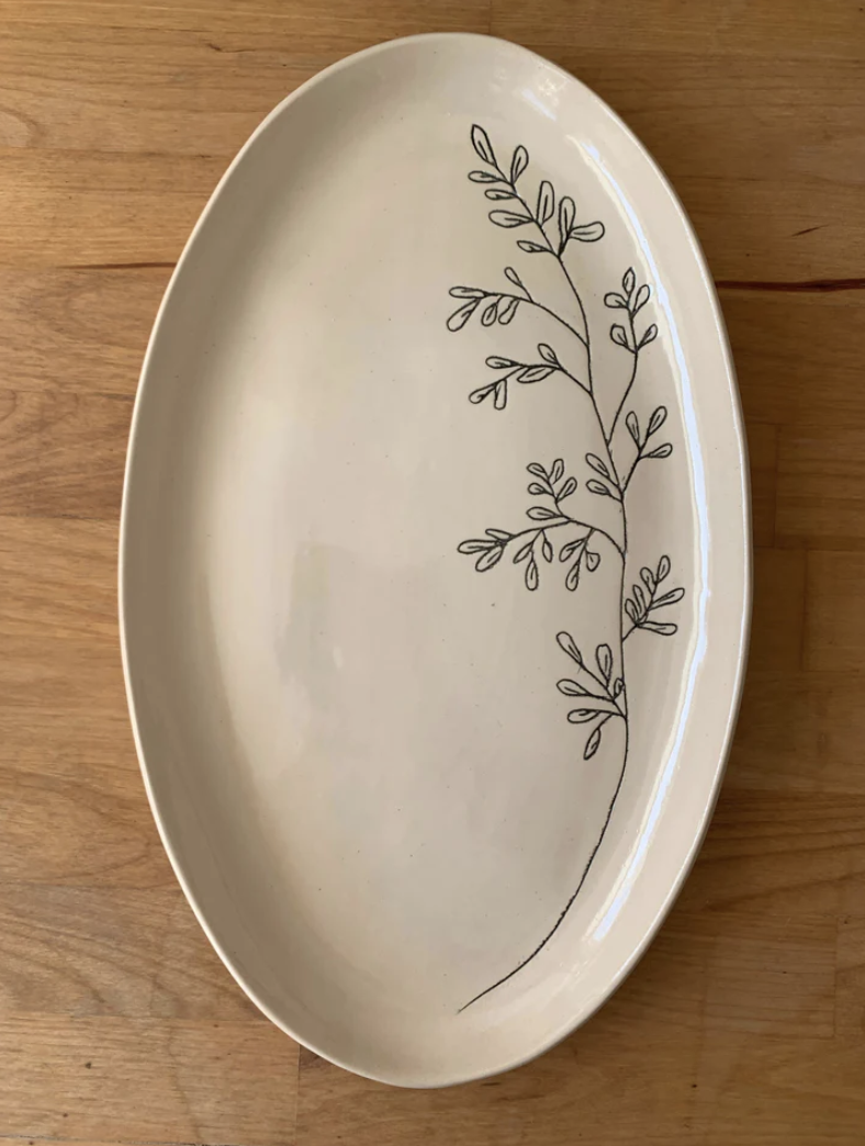 CSF Ceramics | Oval Platter: Rue