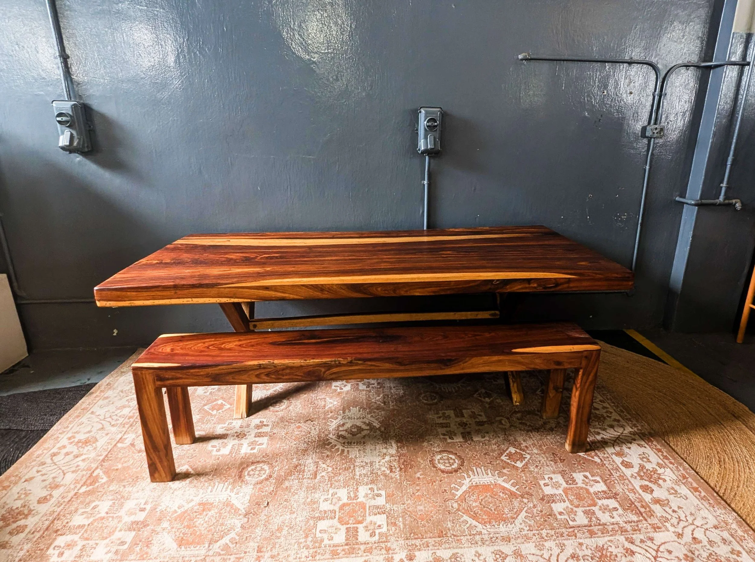Wooden Table With Bench - 02.jpg