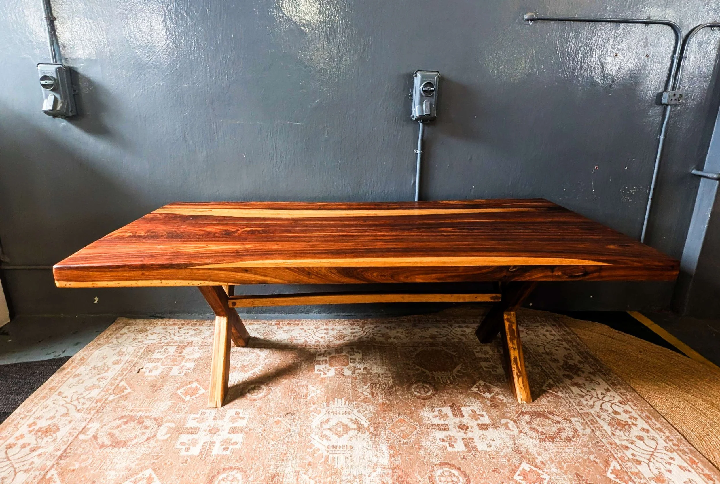 Wooden Table With Bench - 03.jpg