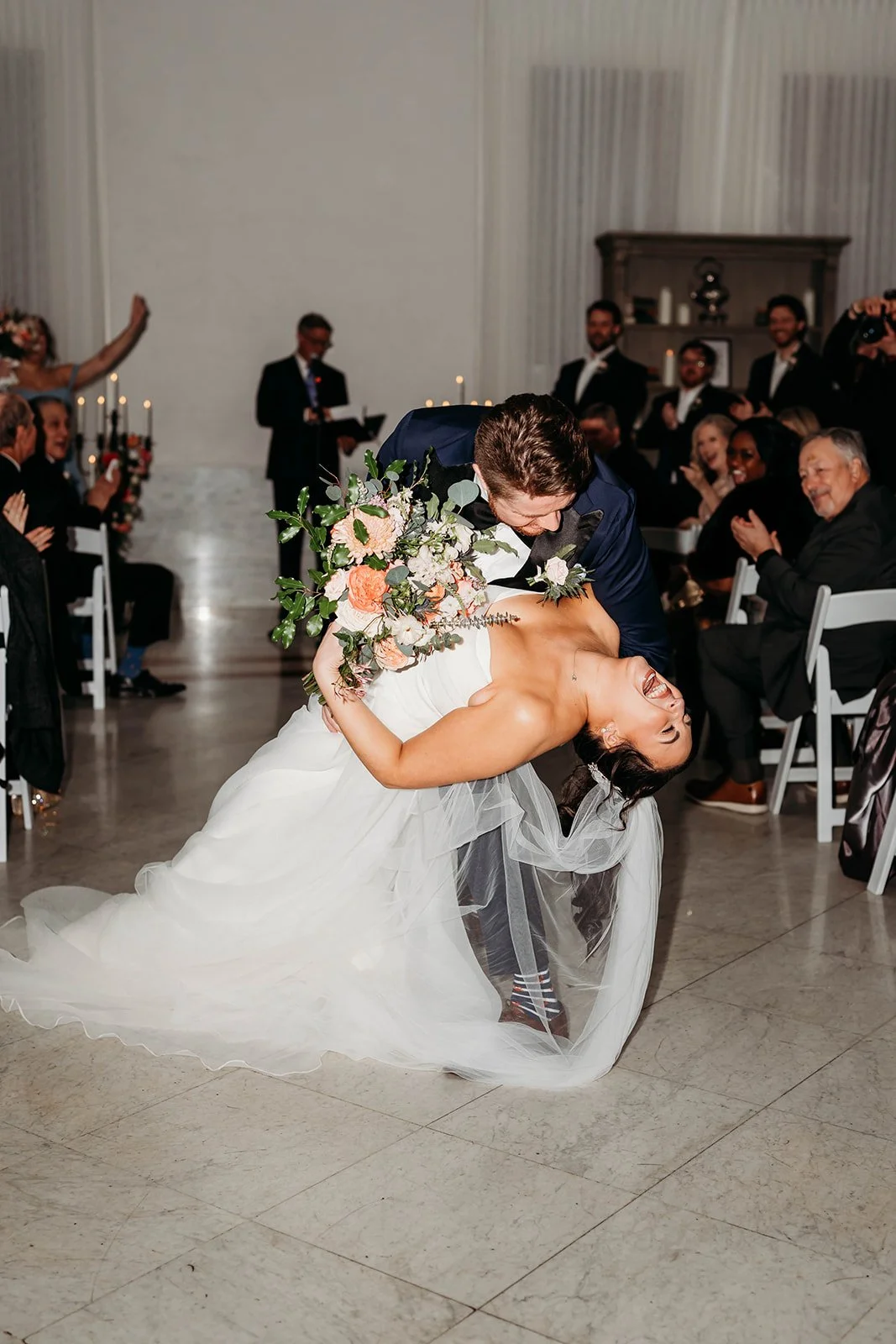 Kristen &amp; Jim | A Playful, Joyful Winter Wedding at the Boston Public Library