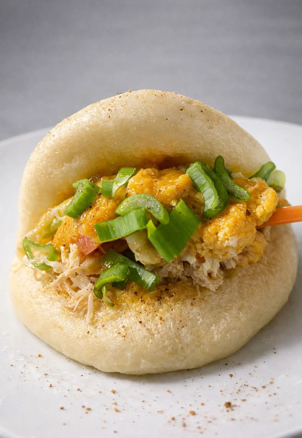 Panino con pollo, insalata e verdure, in un pane morbido