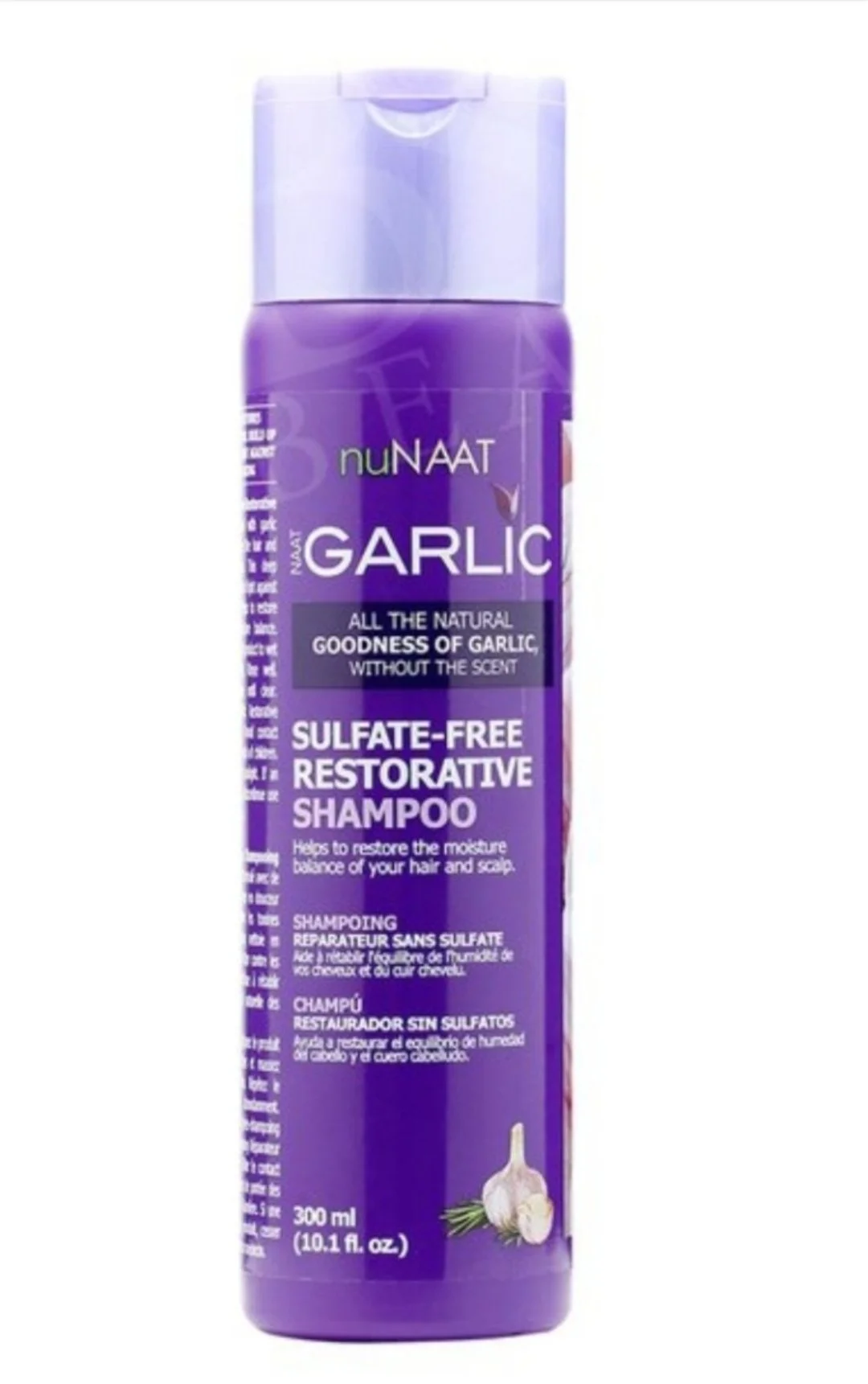 Nunaat Garlic sulfate free restorative Shampoo 10oz