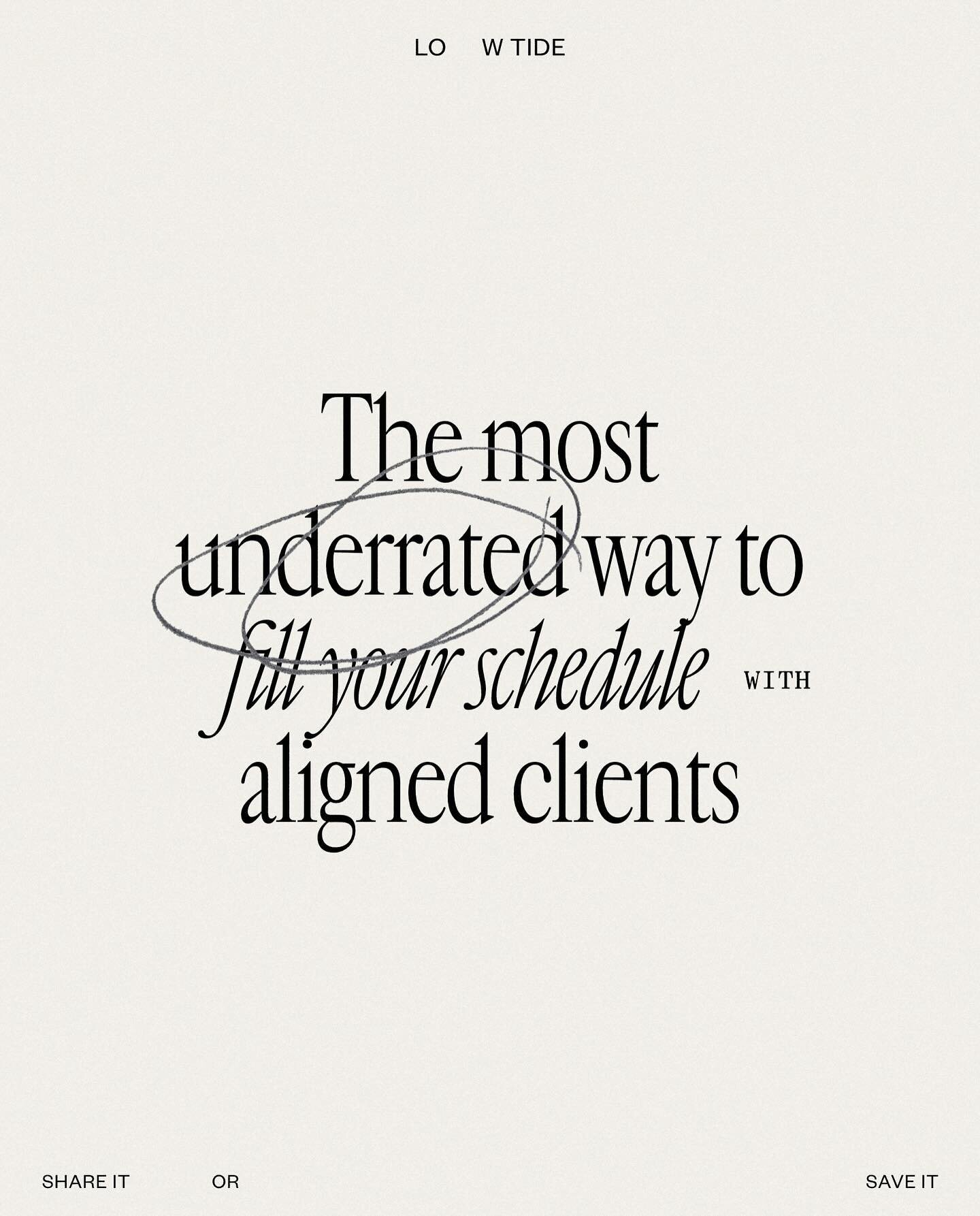 The MOST underrated way to fill your schedule with aligned clients &darr;

🗣️&nbsp;ask.

Not groundbreaking, I know. But it works. Let me explain:

I&rsquo;ve been DEEP in exploring, researching, and experimenting in the world of growth, client rela