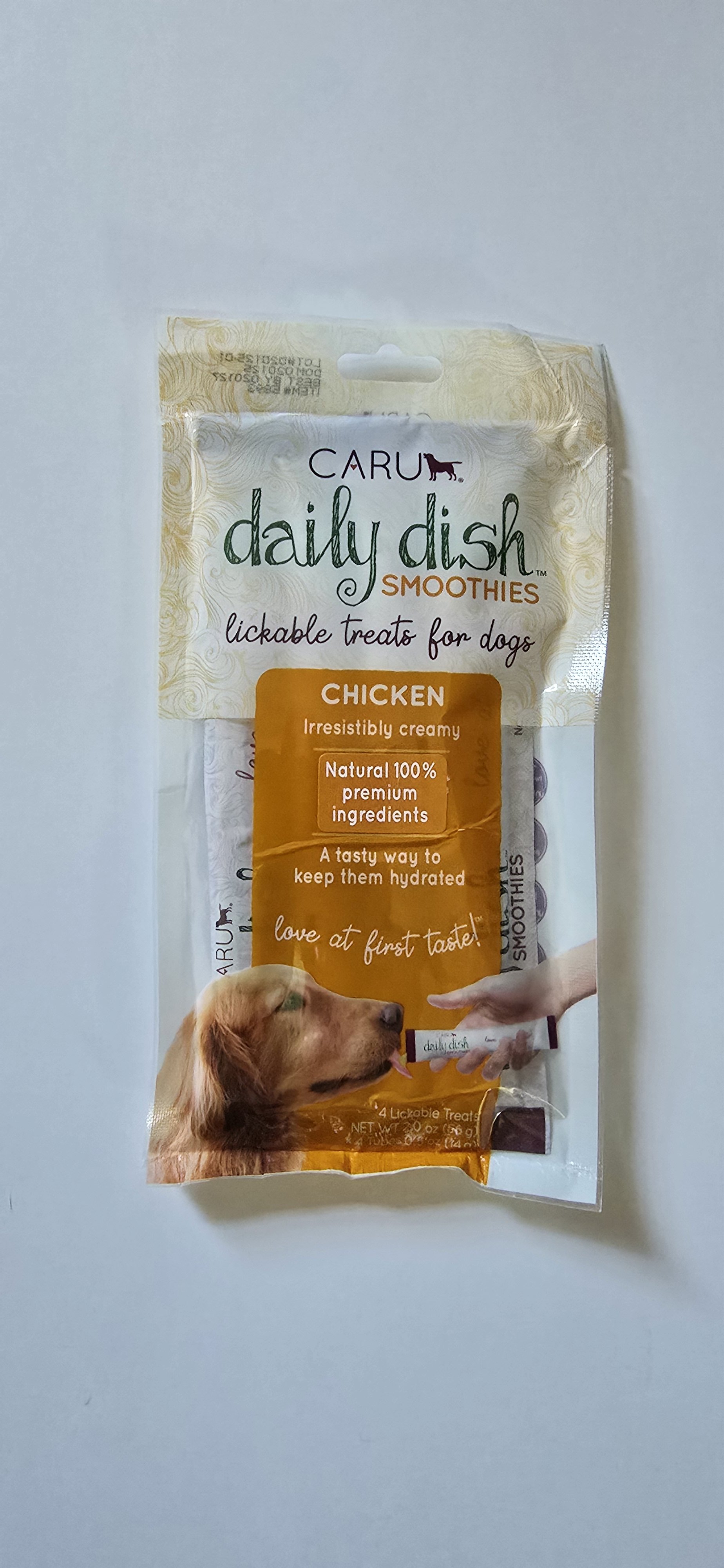 CARU Daily Dish Smoothies Chicken Recipe | Lickable Dog Treats
