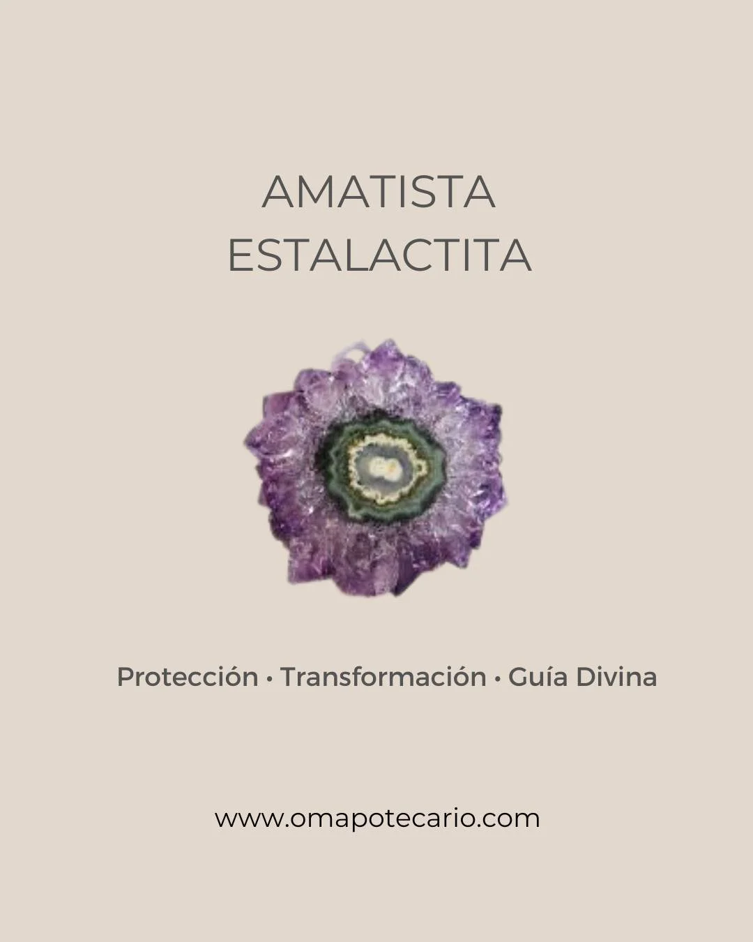 La Amatista Estalactica es rara pero bien poderosa! Es un cristal calmante, de protecci&oacute;n y que te equilibra a nivel f&iacute;sico y emocional. 

Te ayuda a aliviar el estr&eacute;s, la ansiedad, el insomnio y dolores, as&iacute; como de poten