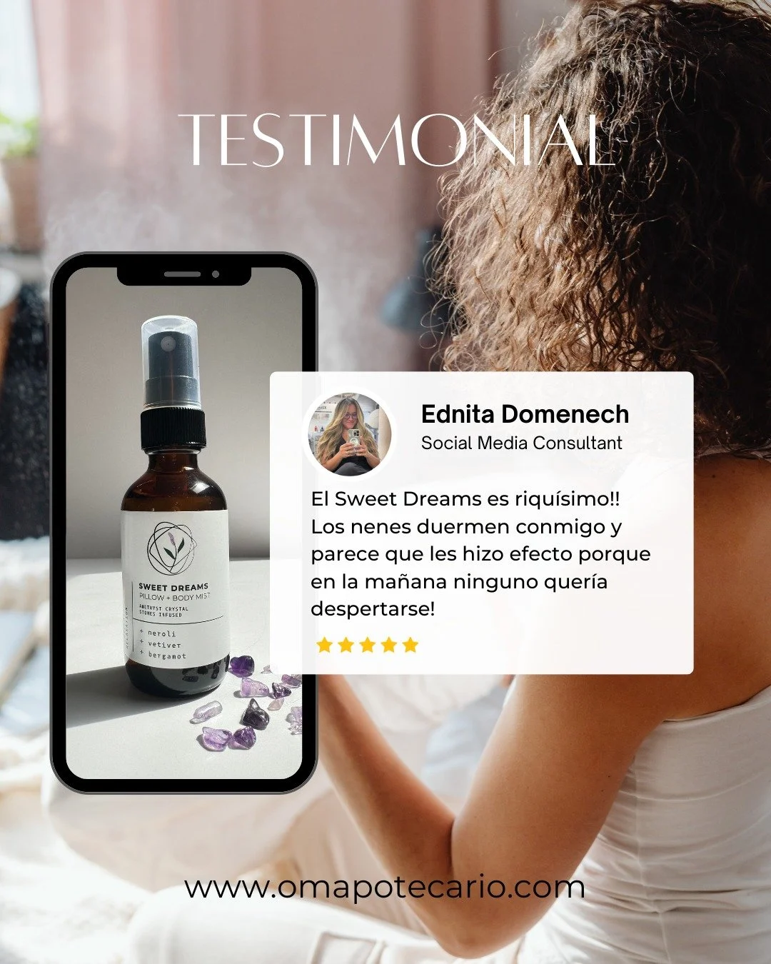 💜 Este Mist no solo te ayuda a descansar, sino que es un ant&iacute;doto natural contra el estr&eacute;s y la ansiedad. Puedes usarlo en cualquier momento, porque su efecto neutraliza los estados an&iacute;micos. 

Y lo mejor, es que el frasco es re