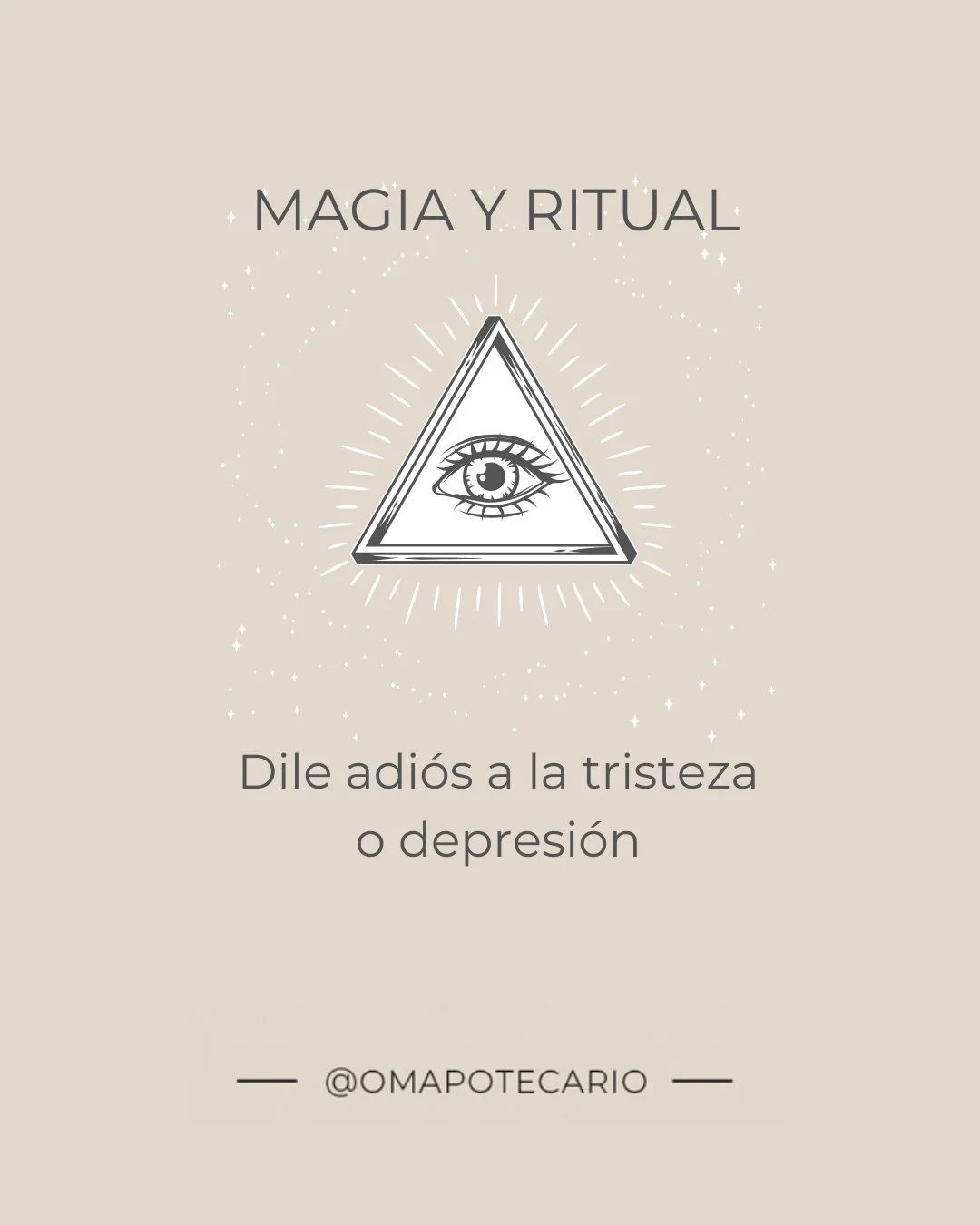 No m&aacute;s penas, tristezas o bajones de energ&iacute;a! Aqu&iacute; tienes un ritual s&uacute;per efectivo que te aseguro cambiar&aacute; tu estado de &aacute;nimo asap!

Comparte y visita nuestra p&aacute;gina en www.OMAPOTECARIO.com y consigue 