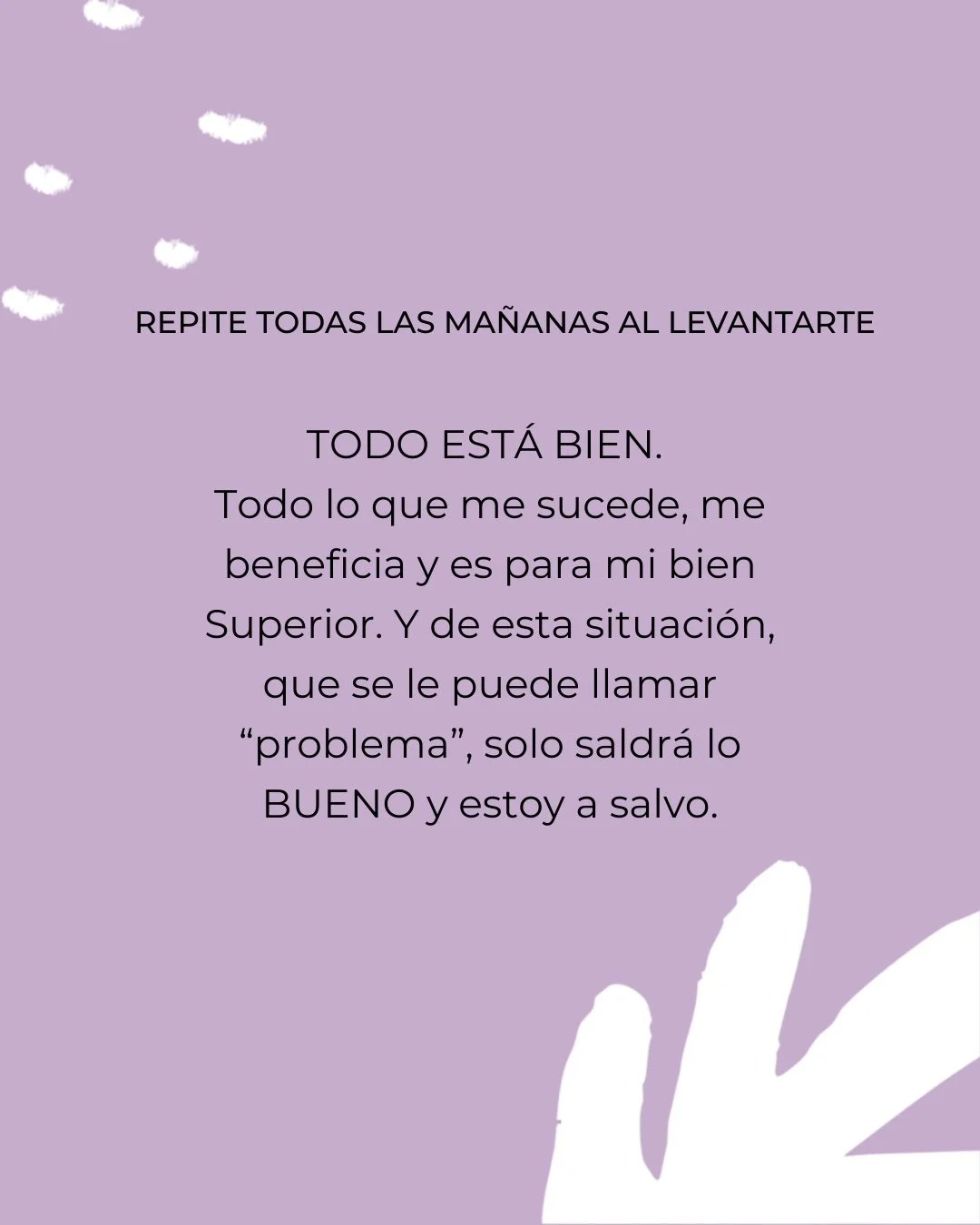 rograma tu mente todas las ma&ntilde;anas y ver&aacute;s la diferencia!!!
Repite este mantra todos los d&iacute;as al despertar.

#mantra #selfhealing #energies