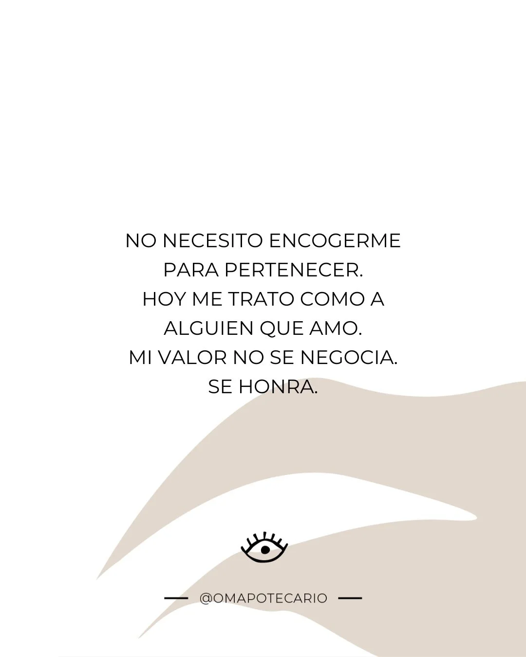 Hoy me elijo. Siempre. ✨
💭 &iquest;D&oacute;nde te est&aacute;s eligiendo hoy? 🤍

#Omapotecario #AmorPropio #MeElijo #Autoestima #Autocuidado #SanacionEmocional #EnergiaConsciente #WellnessEspiritual #RitualesConIntencion #MindfulLiving #SelfLove #