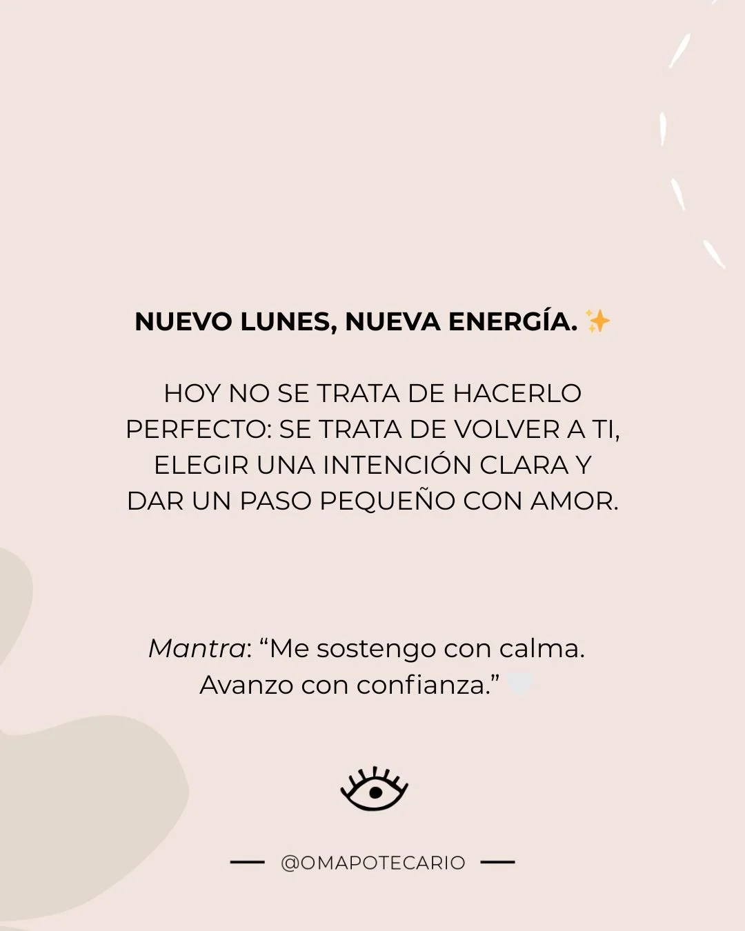Vuelve a ti....🤍

#Omapotecario #InicioDeSemana #LunesConIntencion #AmorPropio #EnergiaConsciente #RitualDiario #MindfulLiving #PazInterior #Autocuidado #Intencion #Manifestacion #WellnessEspiritual #HolisticWellness #SelfCareRitual #HealingJourney 
