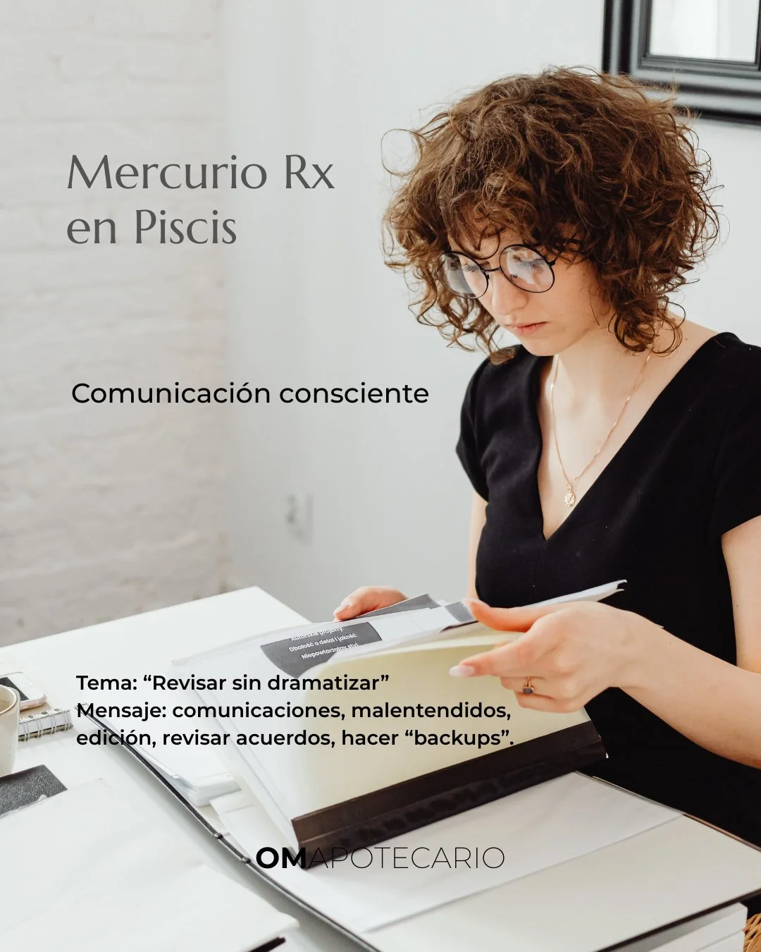Mercurio retr&oacute;grado en Piscis nos pide una medicina simple: pausa antes de responder. 🌊✨

Hoy es mejor releer, confirmar y editar antes de asumir o reaccionar. Si algo se siente confuso, dale tiempo: la claridad llega cuando bajas el ruido.

