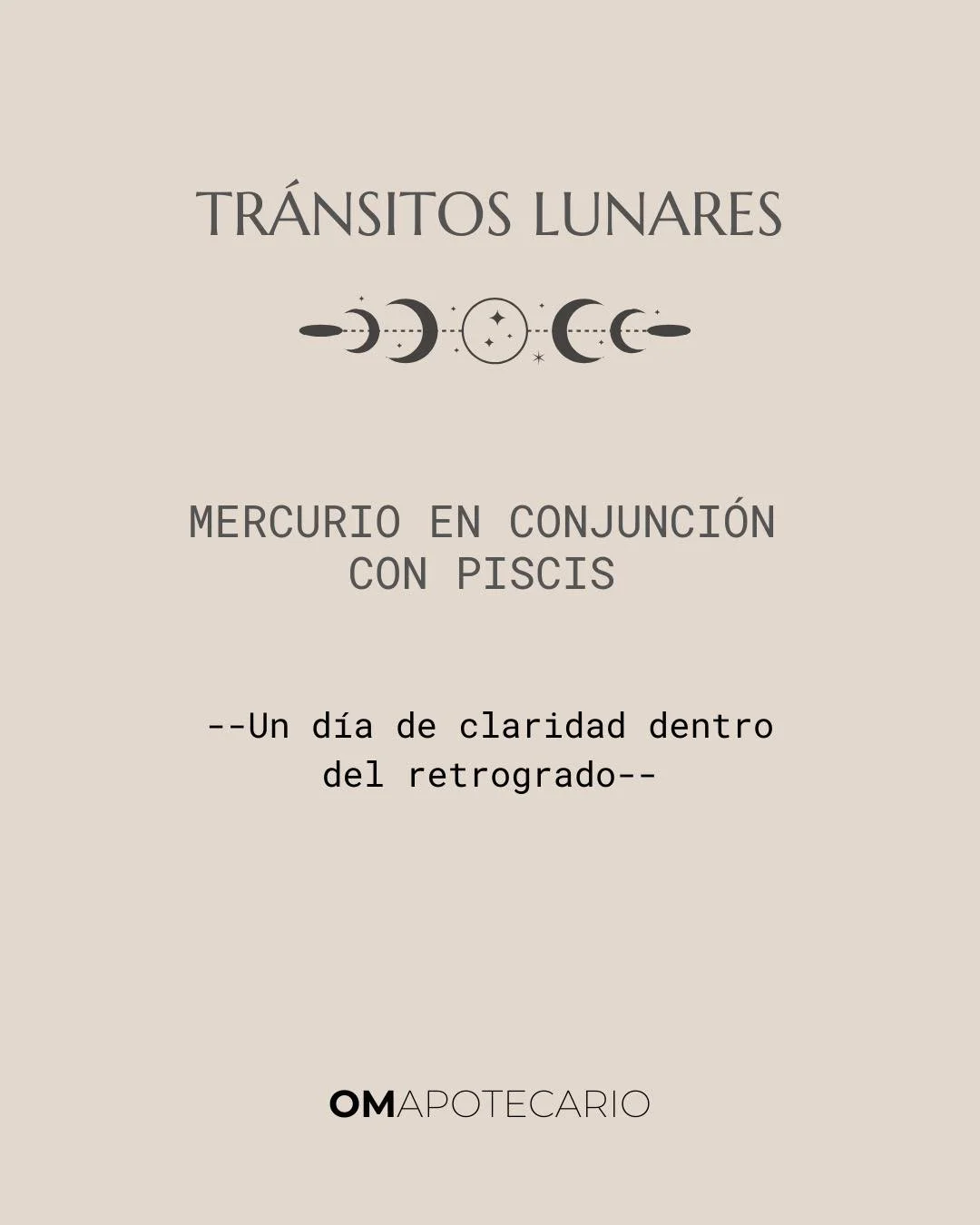 Mercurio en conjunci&oacute;n con Piscis es un peque&ntilde;o &ldquo;portal&rdquo; de claridad dentro del retrogrado: intuici&oacute;n m&aacute;s fina, mensajes sutiles y verdades que se sienten en el cuerpo antes que en la mente. ♓️✨

Hoy, la pr&aac