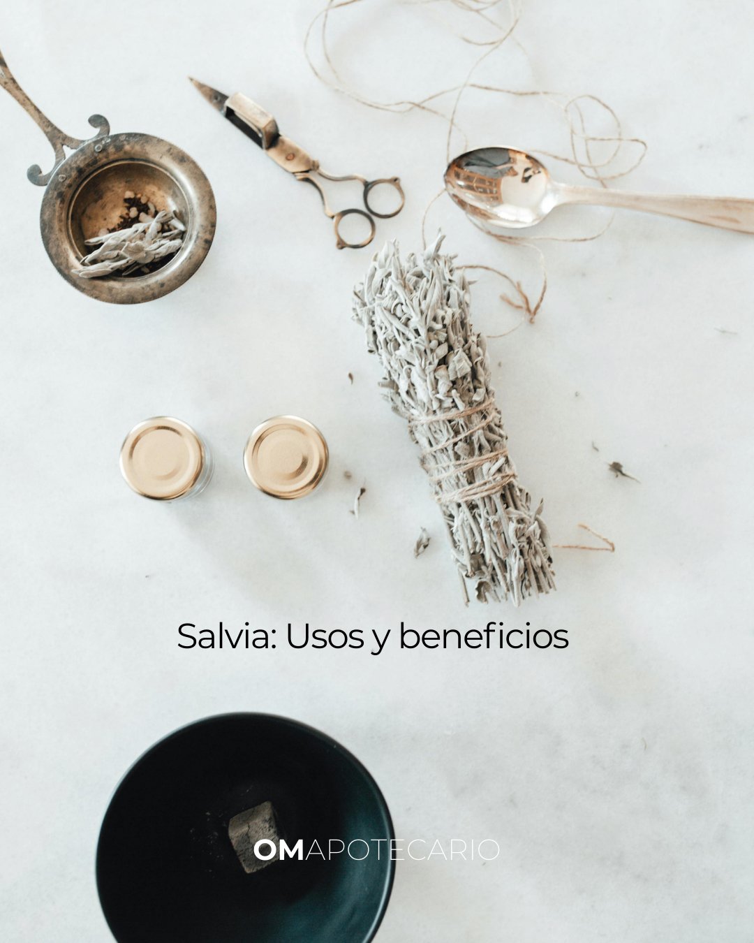 La salvia se usa tradicionalmente para limpiar el ambiente, despejar energ&iacute;a densa y traer una sensaci&oacute;n de claridad y renovaci&oacute;n. 🌿✨
** Y un detalle importante: no tienes que quemar el mazo completo.
Con cortar una ramita peque