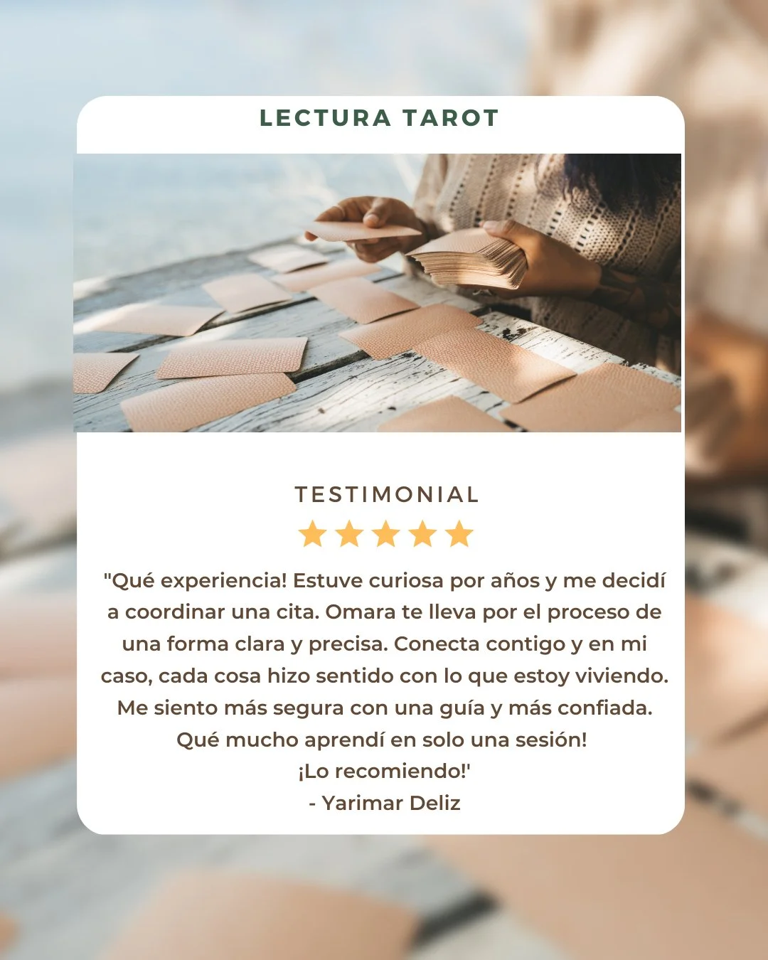 Me honra acompa&ntilde;arte con una lectura clara, profunda y con direcci&oacute;n. A veces una sola sesi&oacute;n es suficiente para ordenar la mente, confirmar lo que sientes y tomar decisiones con m&aacute;s seguridad.

Si est&aacute;s en un momen