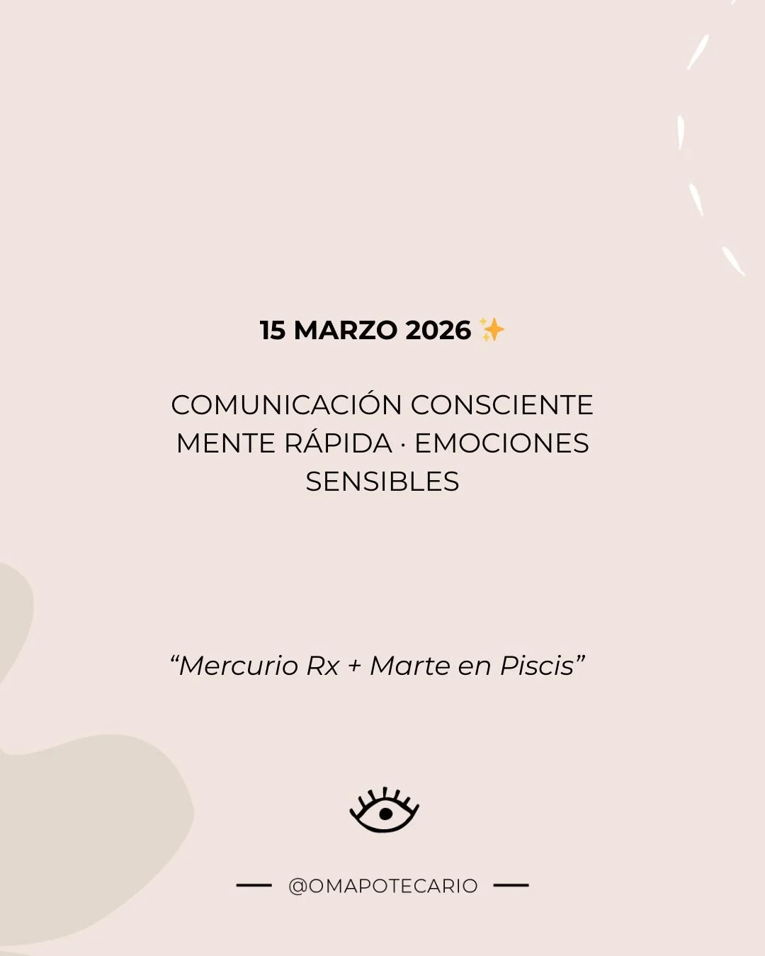 Hoy la energ&iacute;a pide suavidad: mente r&aacute;pida, emociones sensibles&hellip; y palabras con peso. ✨
Pausa, respira y elige claridad antes de reaccionar.

💭 Pregunta del d&iacute;a: &iquest;Qu&eacute; necesito decir con amor&mdash;sin decirl