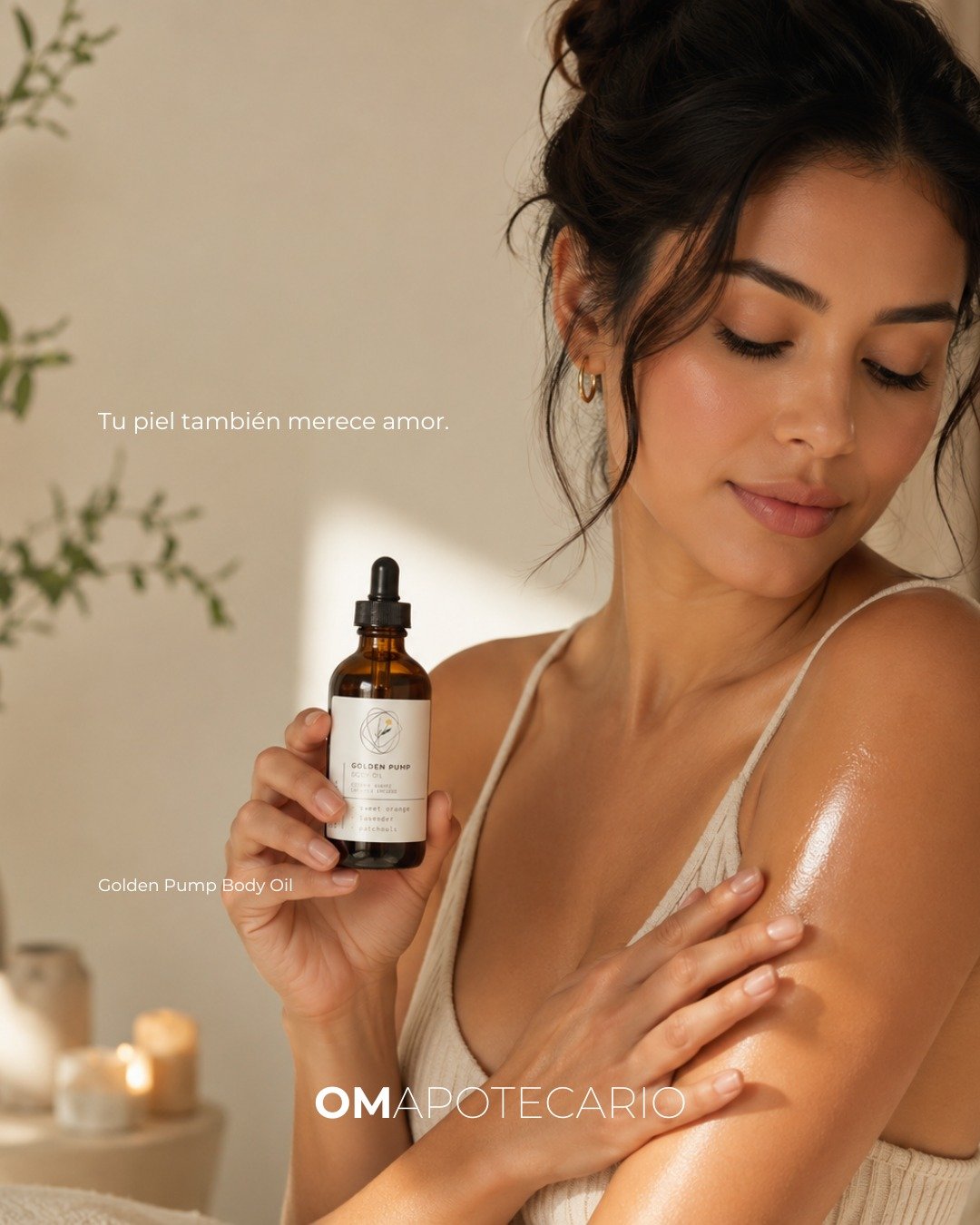 Golden Pump es un ritual de amor propio para la piel y la energ&iacute;a. ✨

Con citrino y aceites esenciales de naranja dulce, lavanda y pachuli, acompa&ntilde;a esos momentos en los que quieres volver a ti con suavidad, presencia y calma.

Aplica, 
