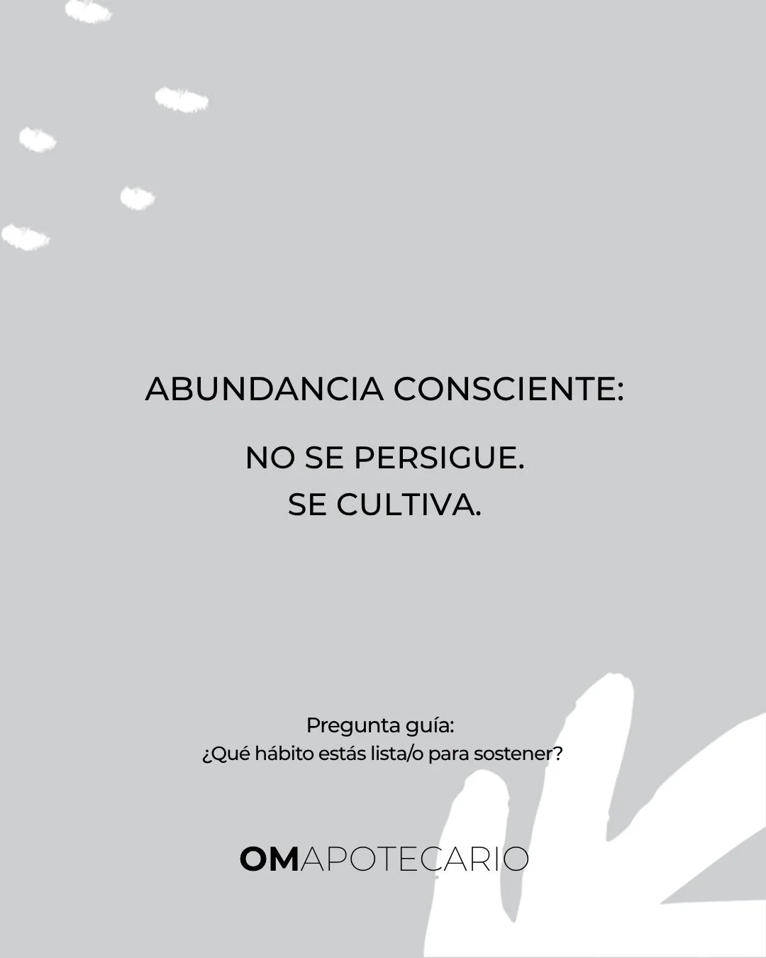 La abundancia consciente no se persigue&hellip; se cultiva. 🌿✨
En lo peque&ntilde;o: lo que repites, lo que sostienes, lo que eliges cada d&iacute;a.
💭 Pregunta gu&iacute;a: &iquest;Qu&eacute; h&aacute;bito est&aacute;s lista/o para sostener este m
