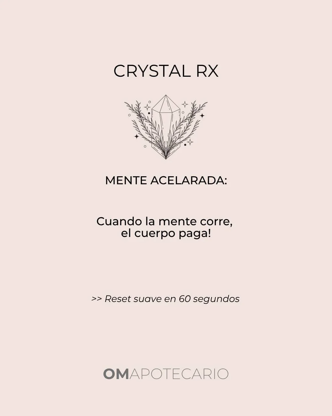 Cuando la mente se acelera, no necesitas &ldquo;hacer m&aacute;s&rdquo;.
Necesitas volver al cuerpo.

✨ Crystal RX para hoy: amatista + respiraci&oacute;n lenta + un aroma aliado.
&bull; Headache Roller (tensi&oacute;n/sienes)
&bull; Sweet Dreams Mis