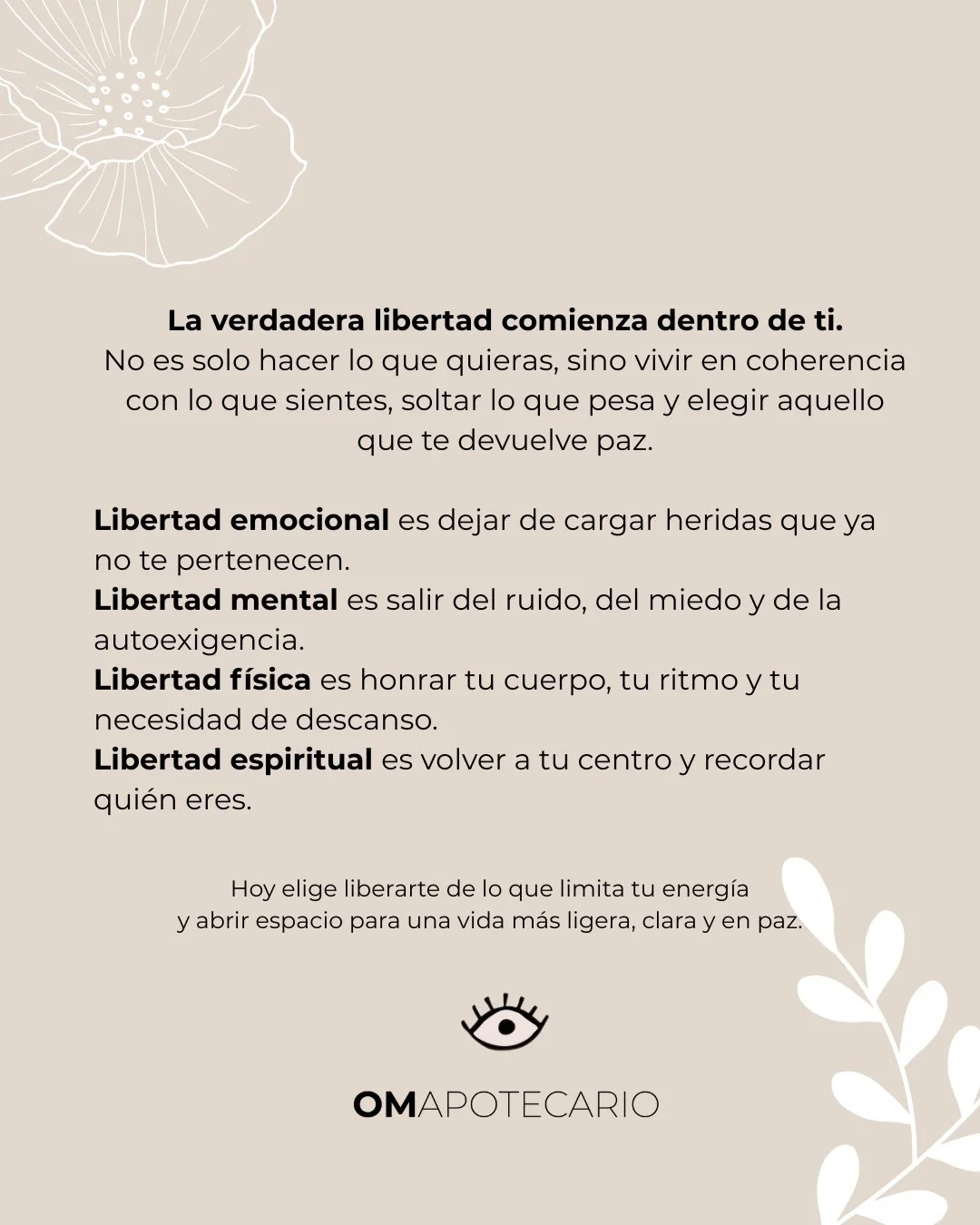 La verdadera libertad comienza dentro de ti.

M&aacute;s all&aacute; de la independencia que se celebra afuera, existe una libertad m&aacute;s profunda: la de vivir en coherencia con lo que sientes, soltar lo que pesa y elegir aquello que te devuelve