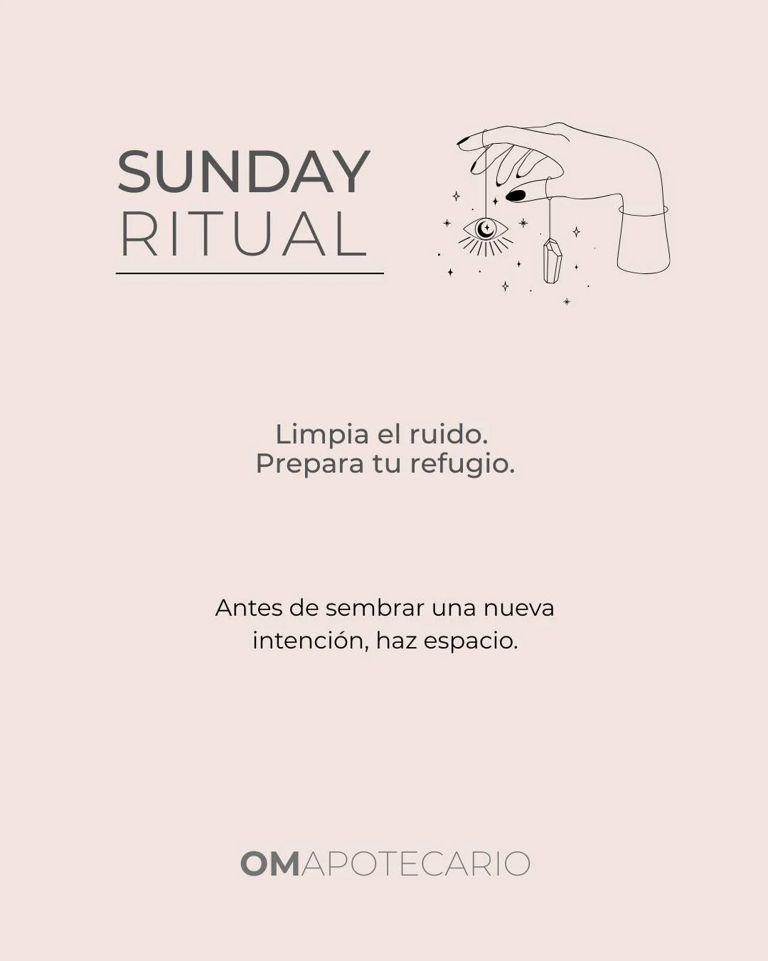 Sunday Ritual ✨

Antes de sembrar una nueva intenci&oacute;n, haz espacio.

La Luna menguante en G&eacute;minis nos invita a limpiar el ruido mental, soltar pensamientos repetitivos y preparar nuestro refugio interno antes de la Luna Nueva en C&aacut