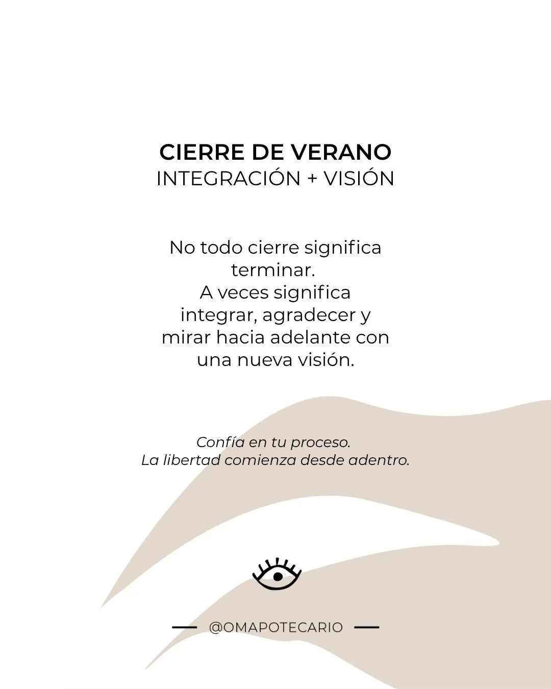 Hay temporadas que no nos piden hacer m&aacute;s, sino detenernos a integrar.

Mirar lo vivido con honestidad. Reconocer lo que cambi&oacute; dentro de nosotros. Agradecer lo que s&iacute; floreci&oacute; y soltar la presi&oacute;n de tener todas las