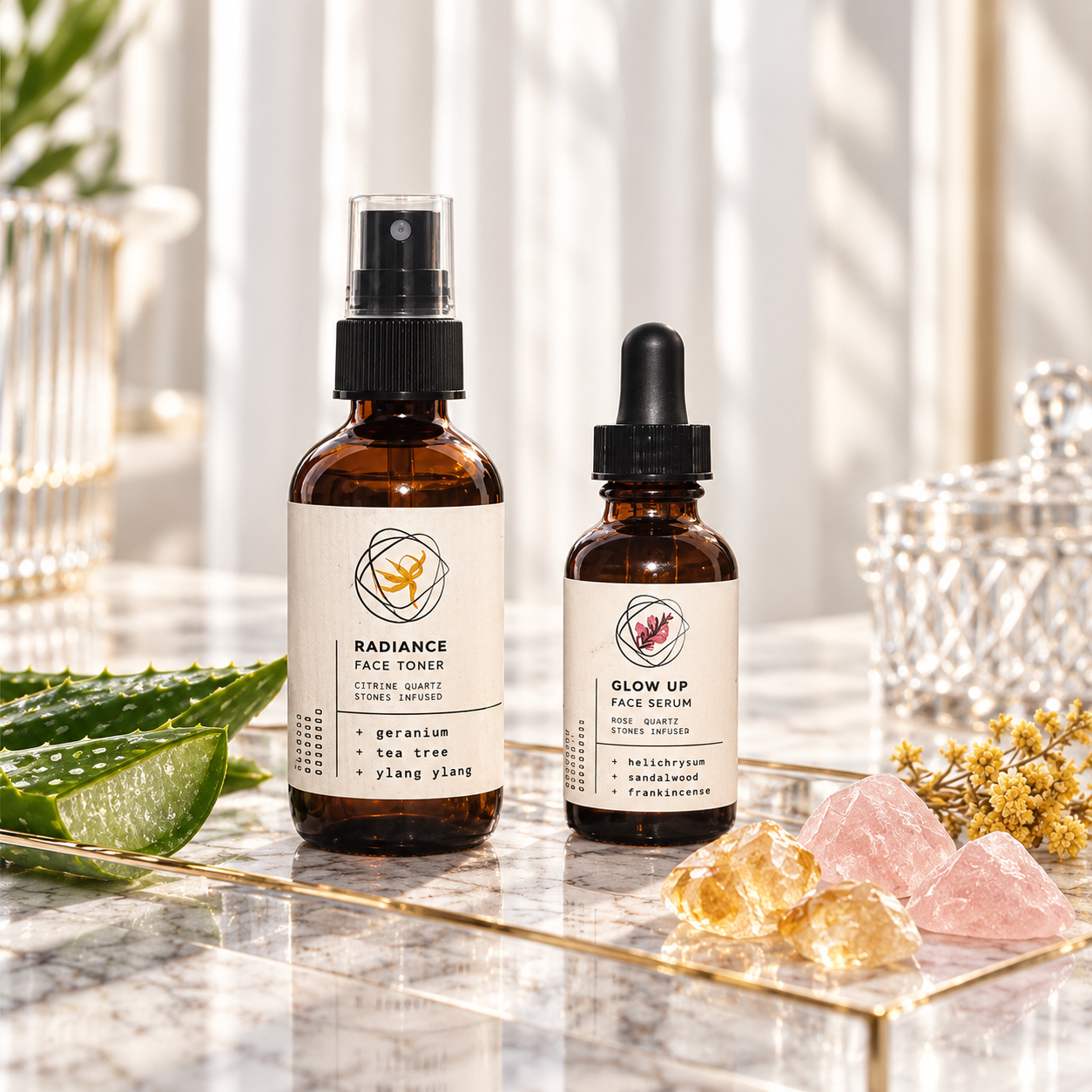 RADIANCE FACE TONER + GLOW UP FACE SERUM