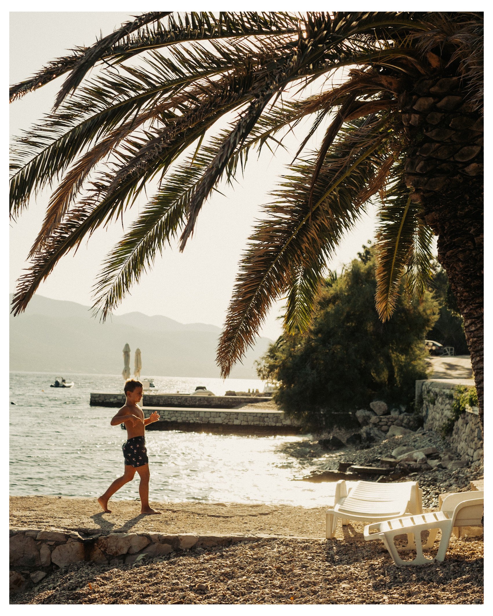 Warm summer afternoon in Viganj at Peljesac coastline