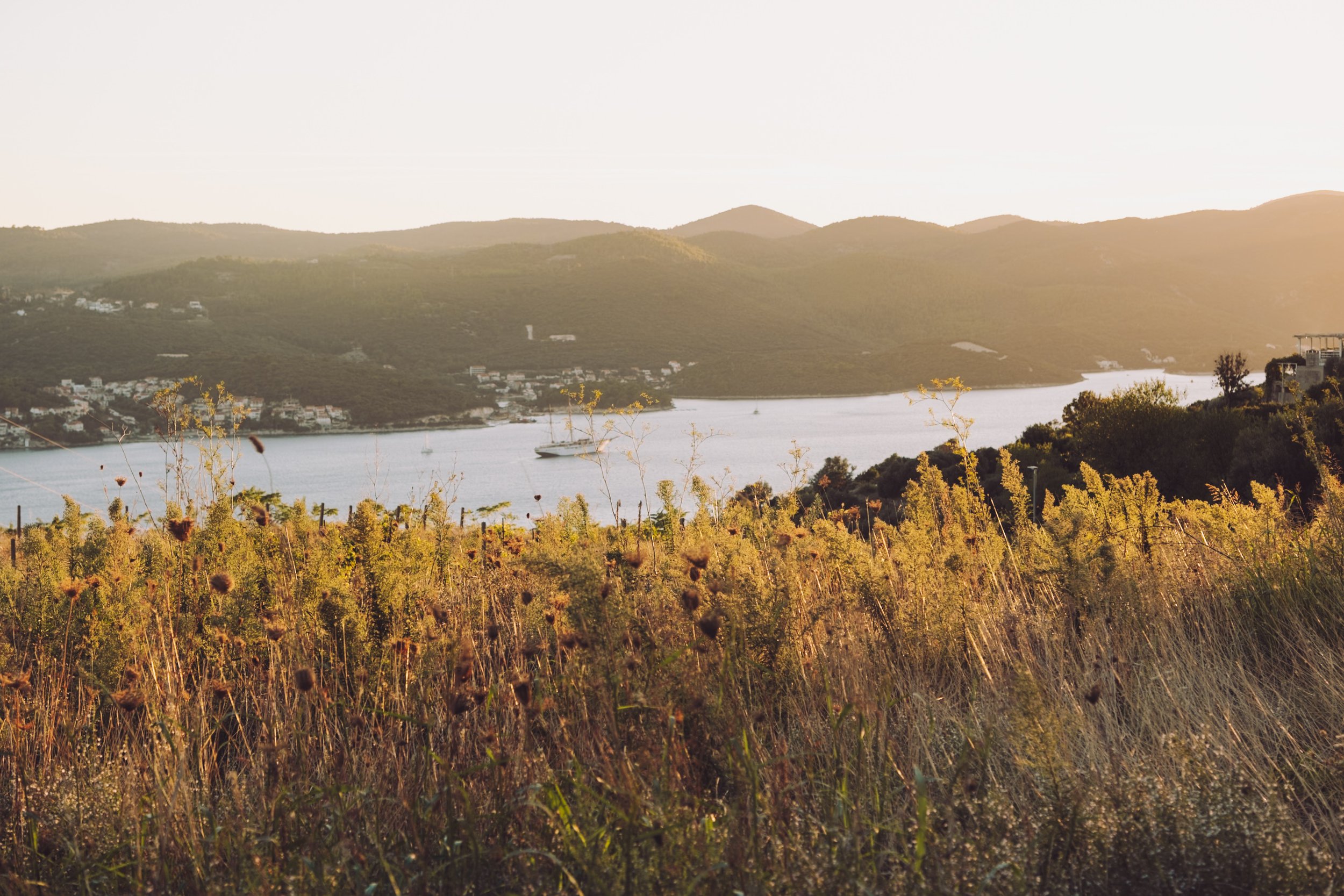 Peljesac landscape at golden hour