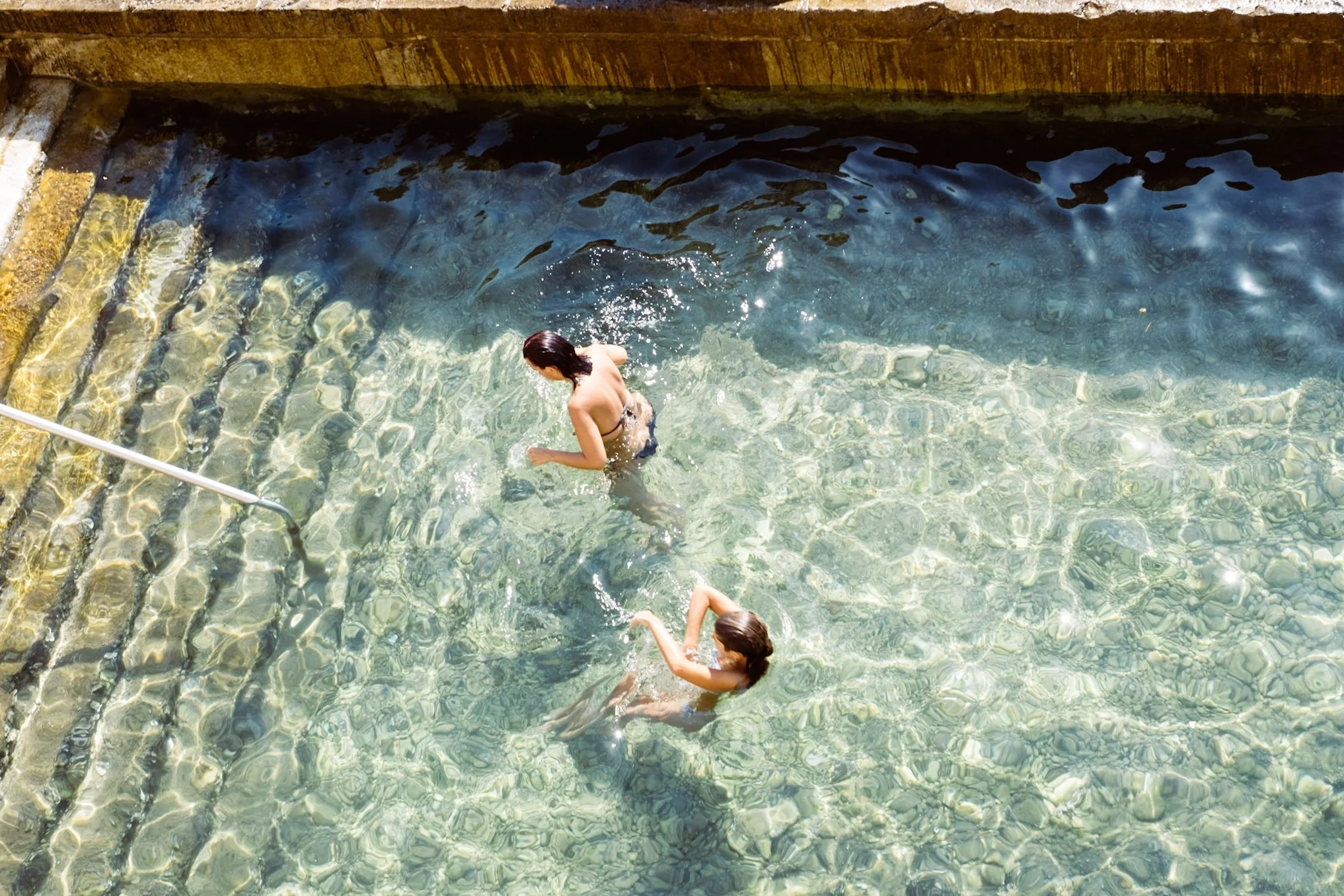 Enjoying swim in the sea tidal pool in Dubrovnik