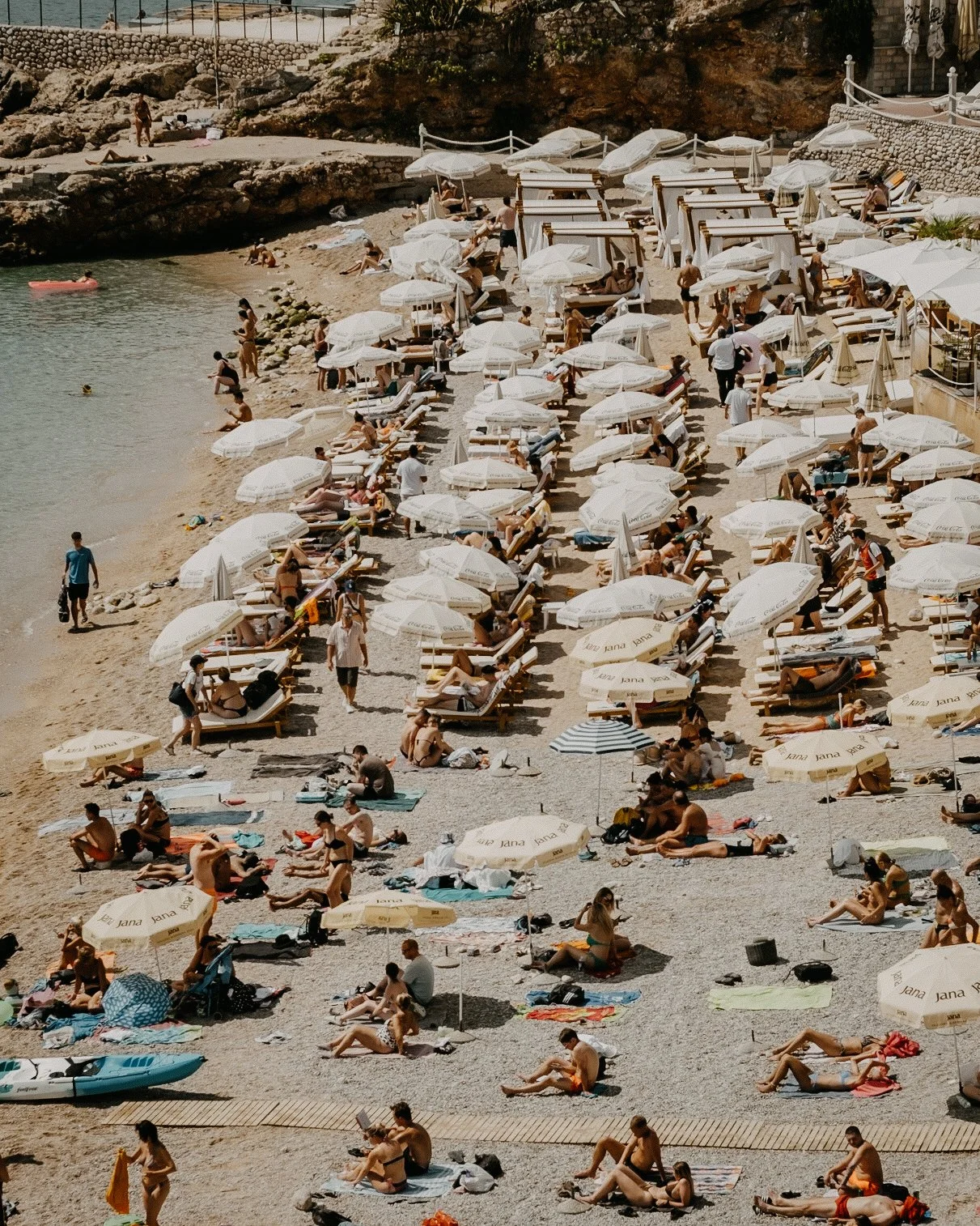 Banja beach on a summer day in Dubrovnik