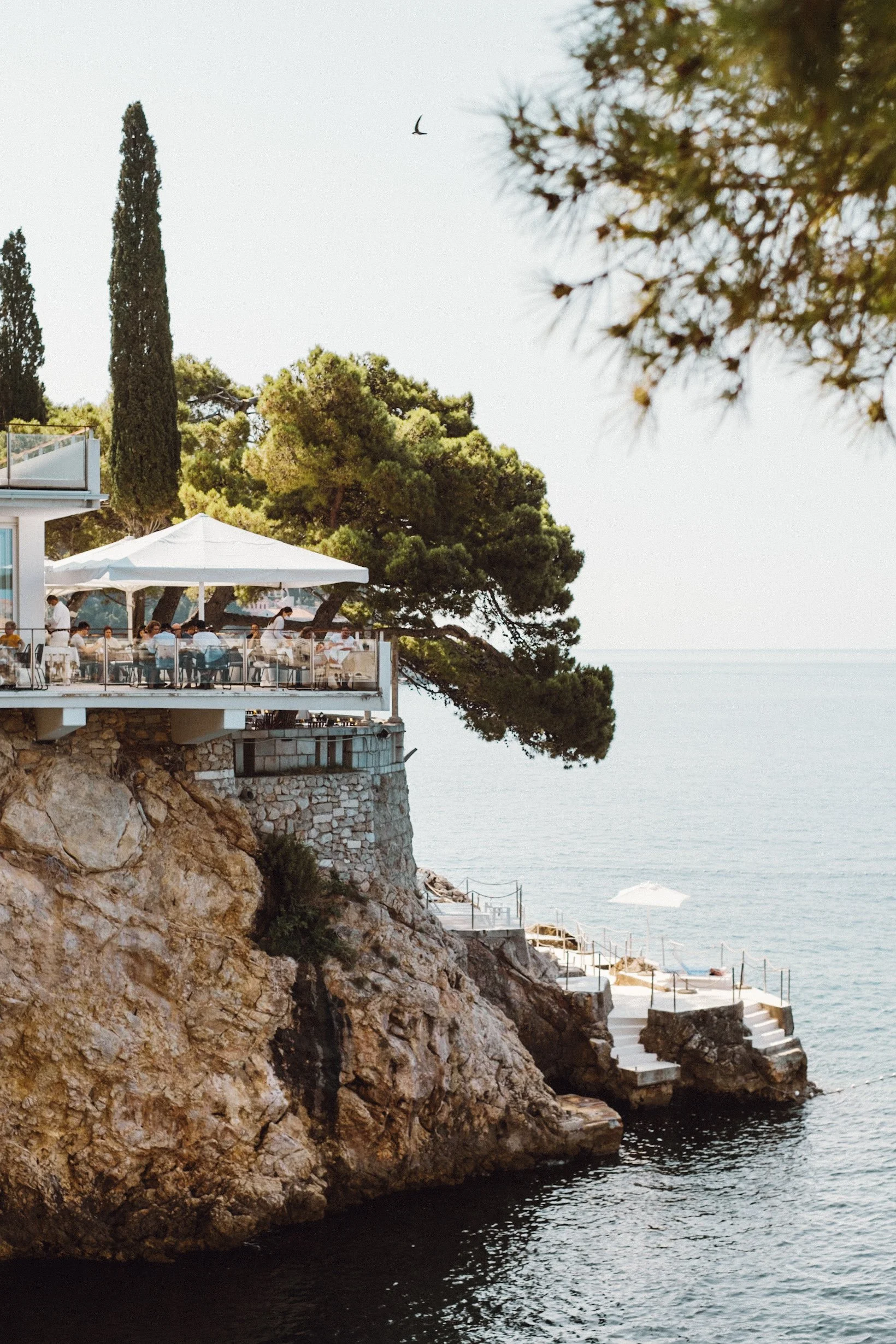 Hotel view on the sunny Dubrovnik riviera