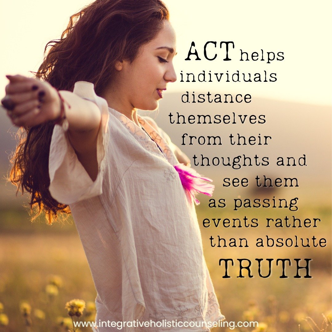 ACT stands for Acceptance and Commitment Therapy.

It is an evidence-based approach to psychotherapy that helps individuals develop psychological flexibility, reduce suffering and enhance well-being by fostering acceptance, mindfulness, and values-dr